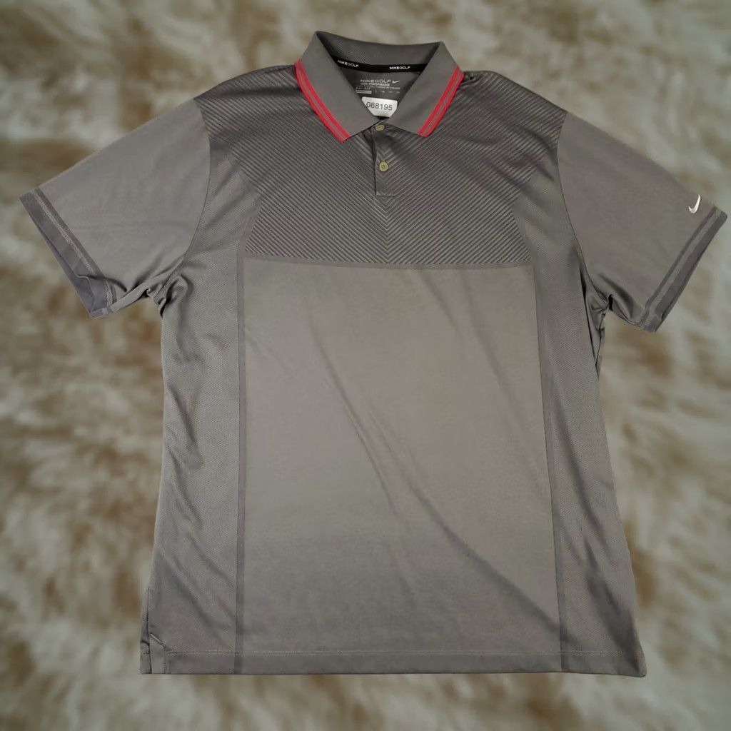 Nike Polo Shirt Mens Size 2XL Gray/Brown Swoosh Golf Casual Short Sleeve, Men's (Size Xxl)
