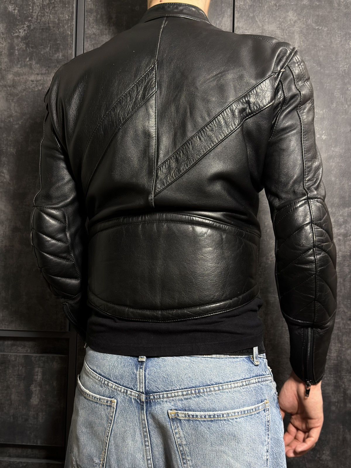 Genuine Leather Vintage Leather Cropped Moto Biker Jacket Avantgarde Opium Size US M / EU 48-50 / 2 - 4 Thumbnail