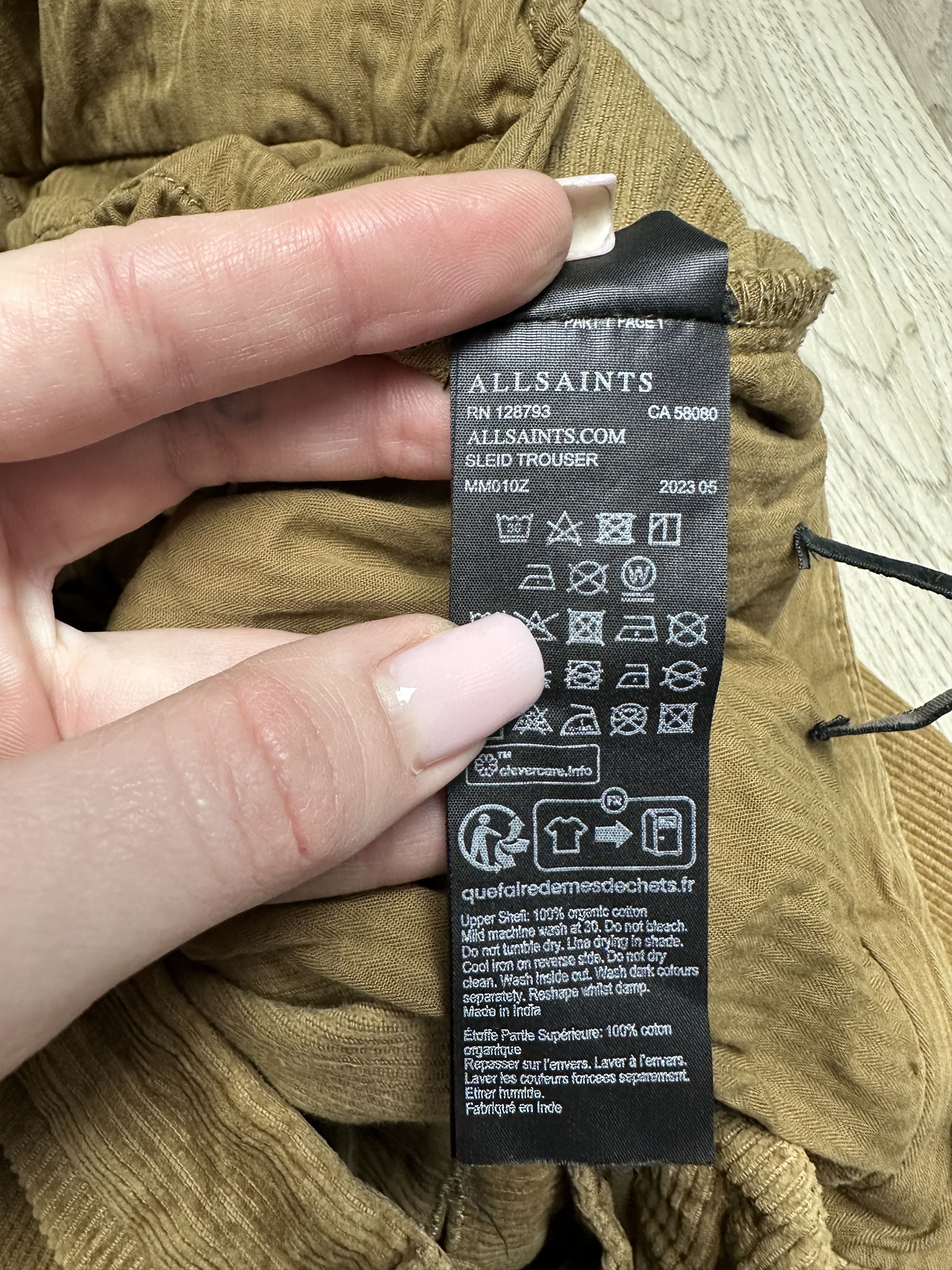 Allsaints Allsaints Sleid Mens Corduroy Trousers Pants Slim Fit Size US 36 / EU 52 - 5 Thumbnail