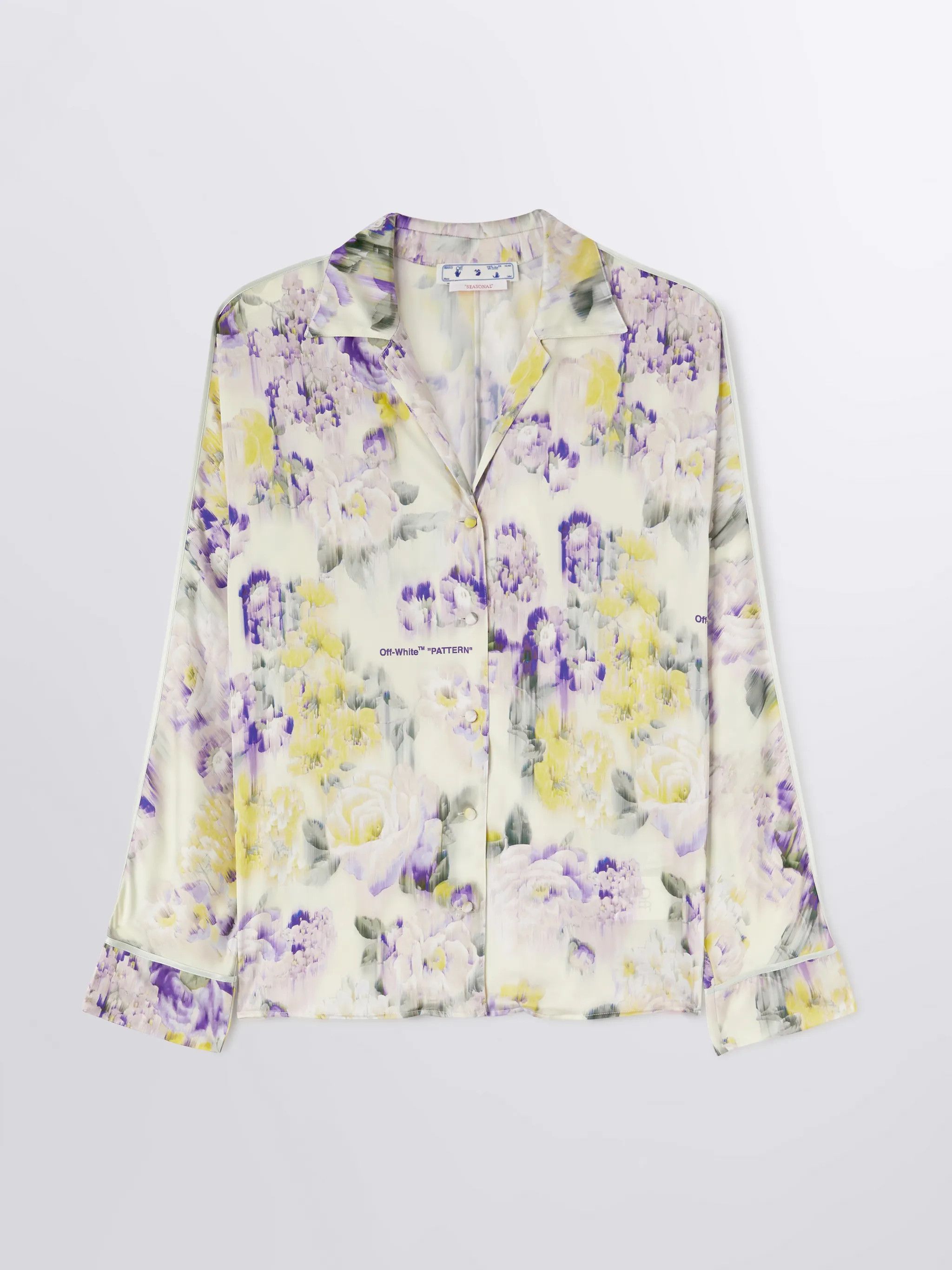Off-White size M Off-White Satin Floral Print Shirt Pajama us 6 IT 42 Size M / US 6-8 / IT 42-44 - 1 Thumbnail