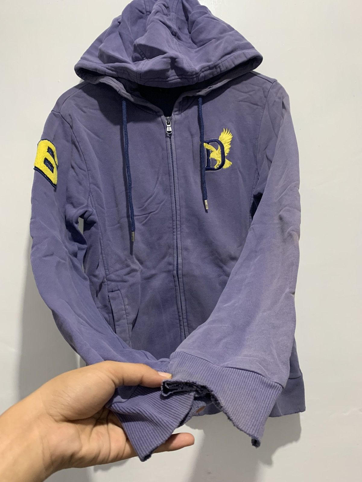 Japanese Brand Dohc Vintage Sunfaded Distressed Poem Zip Jacket Hoodie Size US L / EU 52-54 / 3 - 2 Thumbnail