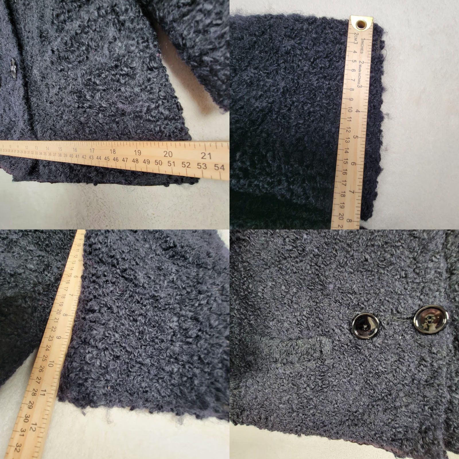 Vintage VINTAGE A Winter Product Jacket Main Selling Point: Black Lambs Wool 3 Button Fur Collar Cocktail Jacket Women M Winter Size M / US 6-8 / IT 42-44 - 8 Thumbnail