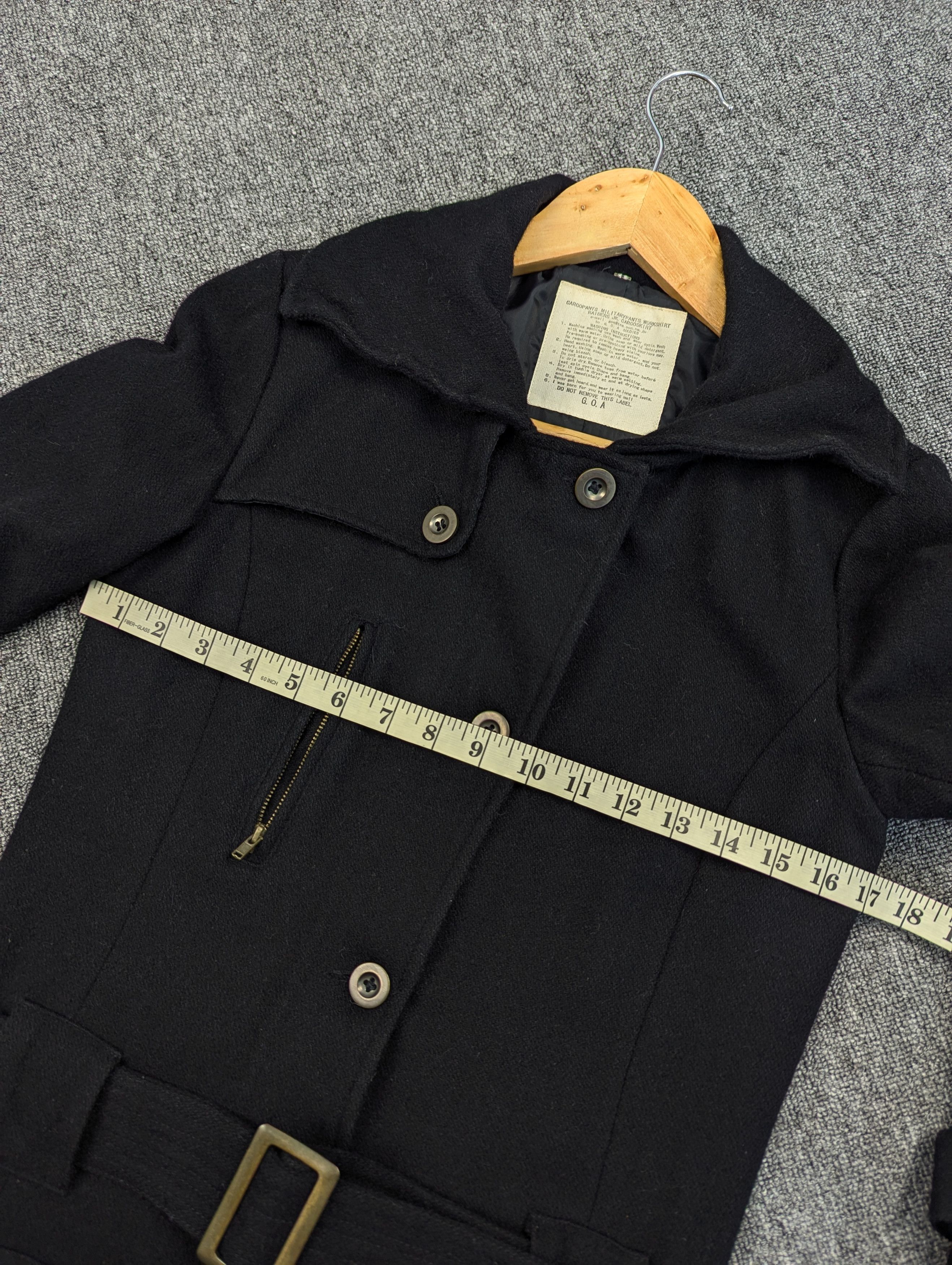 GOA G.O.A Military Style Wool Coat Jacket With Belted Size S / US 4 / IT 40 - 16 Thumbnail