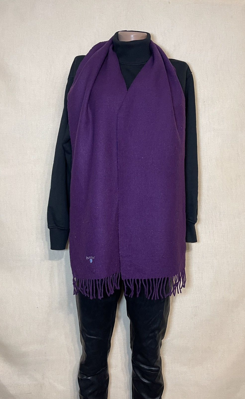 Barbour Barbour purple wool scarf Size ONE SIZE - 1 Thumbnail