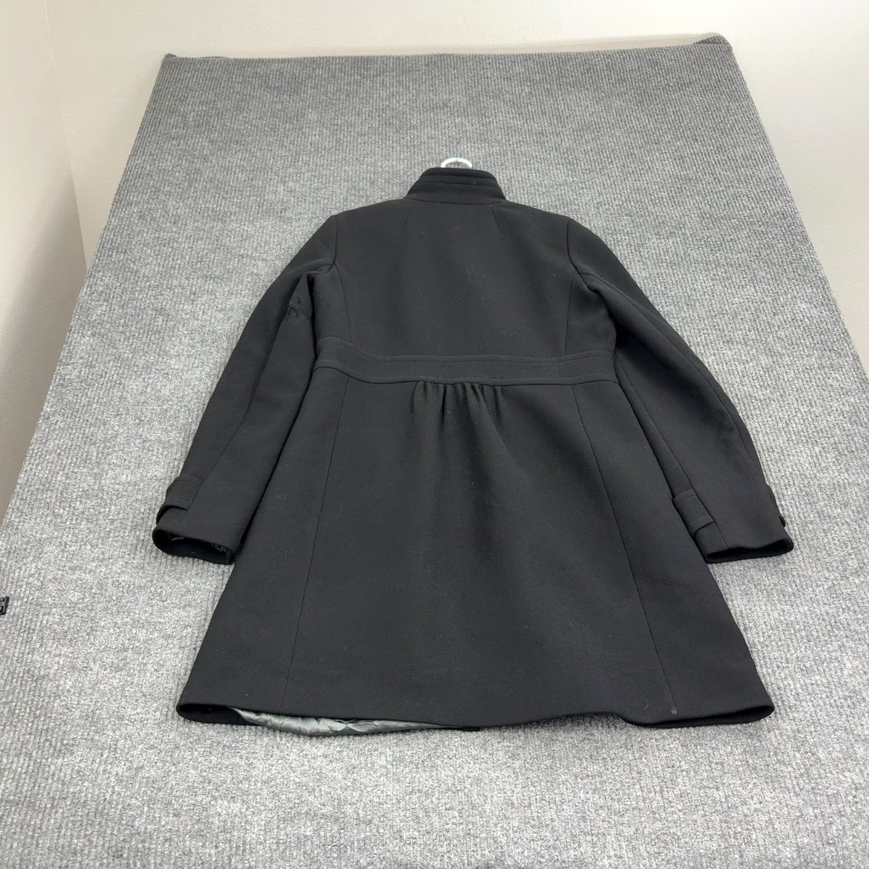 J.Crew J Crew Coat Womens 12 Black Wool Double Cloth Mock Neck Classic Winter Size XL / US 12-14 / IT 48-50 - 6 Thumbnail