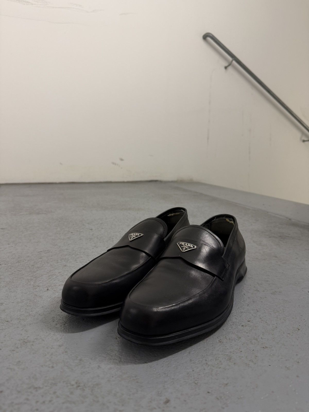 Prada Prada Leather Penny Logo Loafers Size US 11 / EU 44 - 1 Thumbnail