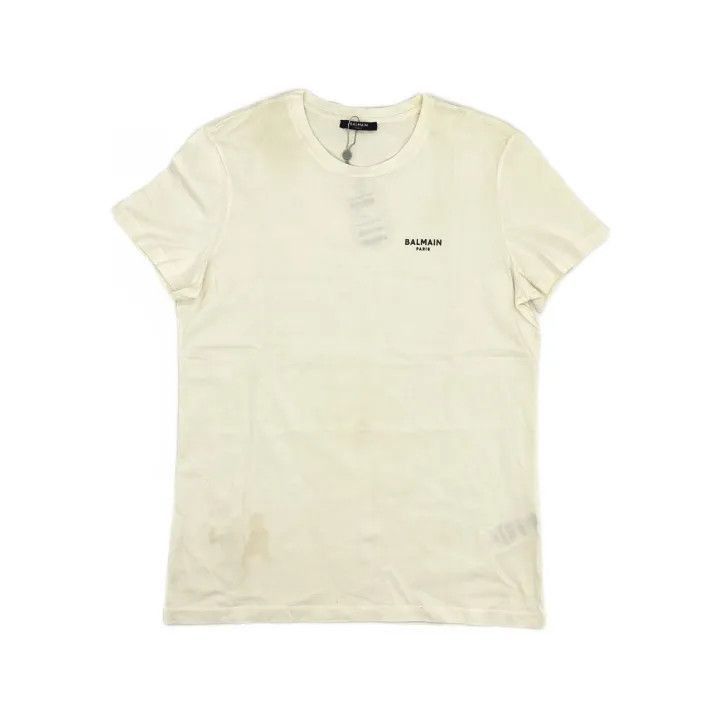 Balmain Balmain White Short Sleeve Round Neck T-Shirt -2507 Size M / US 6-8 / IT 42-44 - 2 Thumbnail