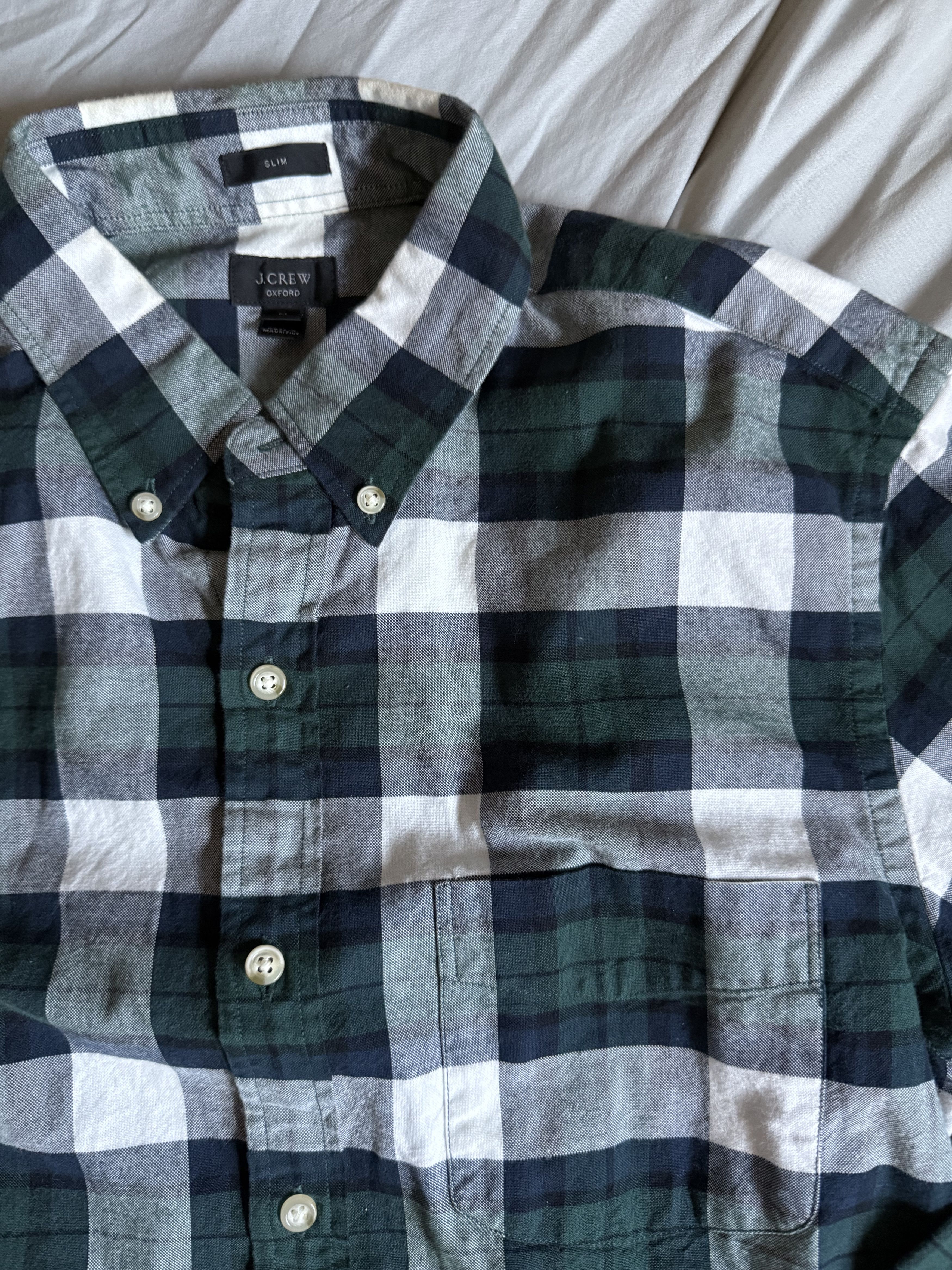 J.Crew J. Crew Plaid Button Up Oxford Shirt slim fit medium $78 Size US M / EU 48-50 / 2 - 1 Thumbnail