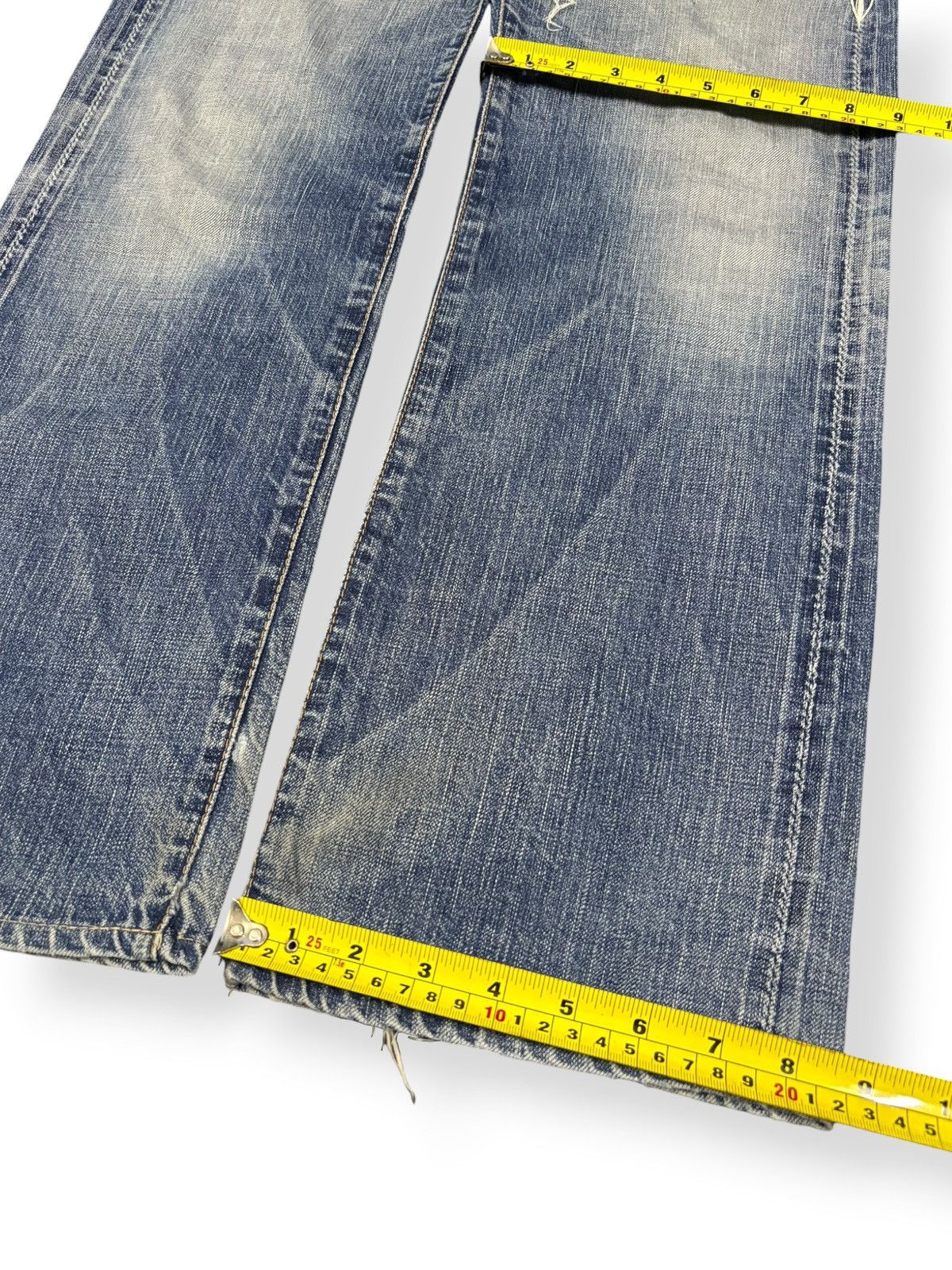 Junya Watanabe Vintage Johnbull Selvedge Whisker Loose Fit Distressed Jeans Size US 31 - 16 Thumbnail