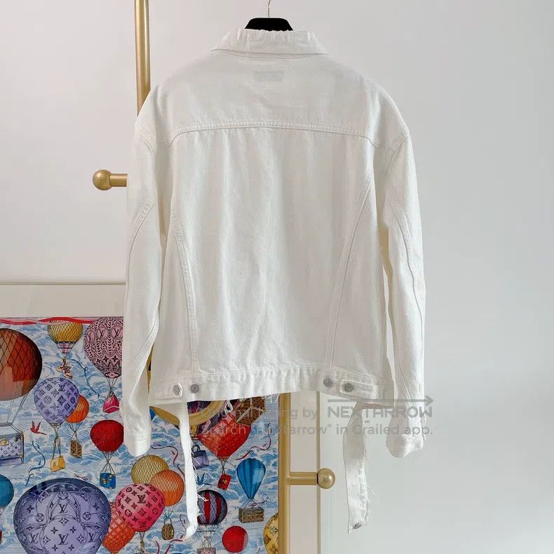 Balenciaga Balenciaga White denim jacket Size XXS / US 00 / IT 34 - 2 Thumbnail