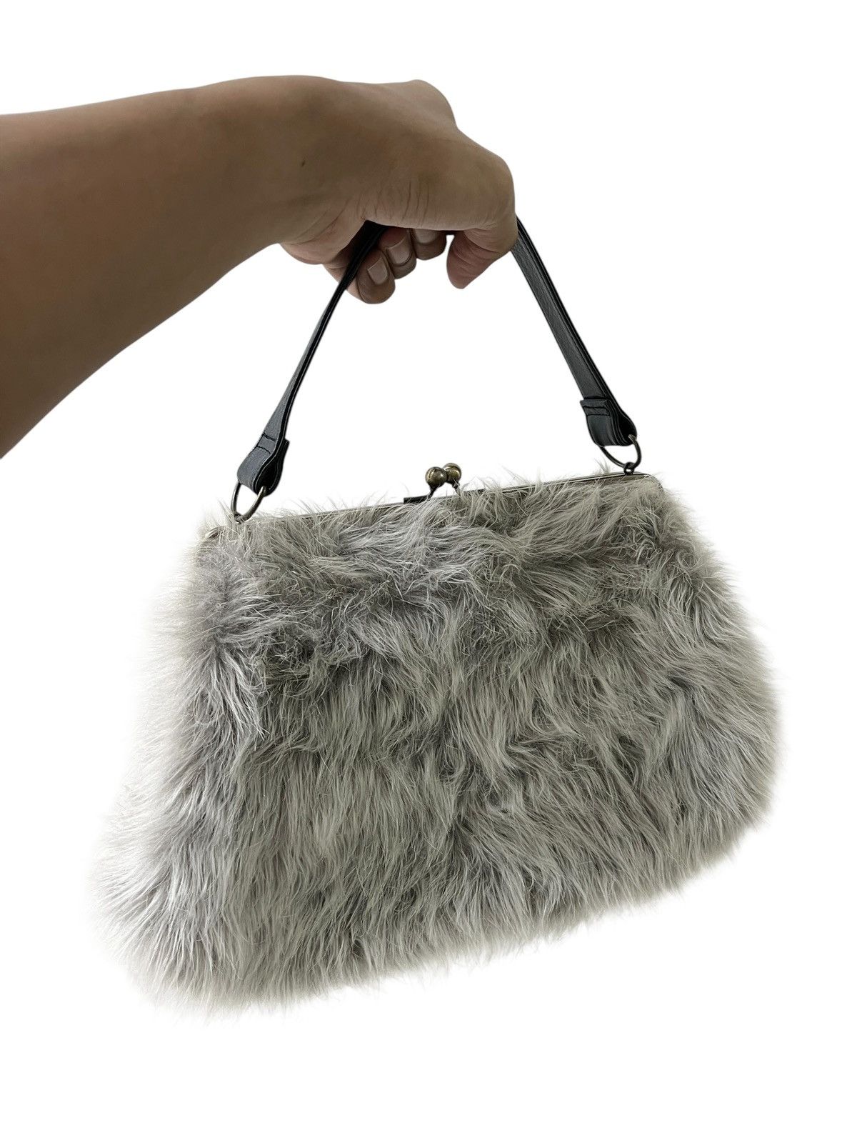 Katharine Hamnett London 1990s Katharine Hamnett London Fur Handle Bag Size ONE SIZE - 12 Thumbnail