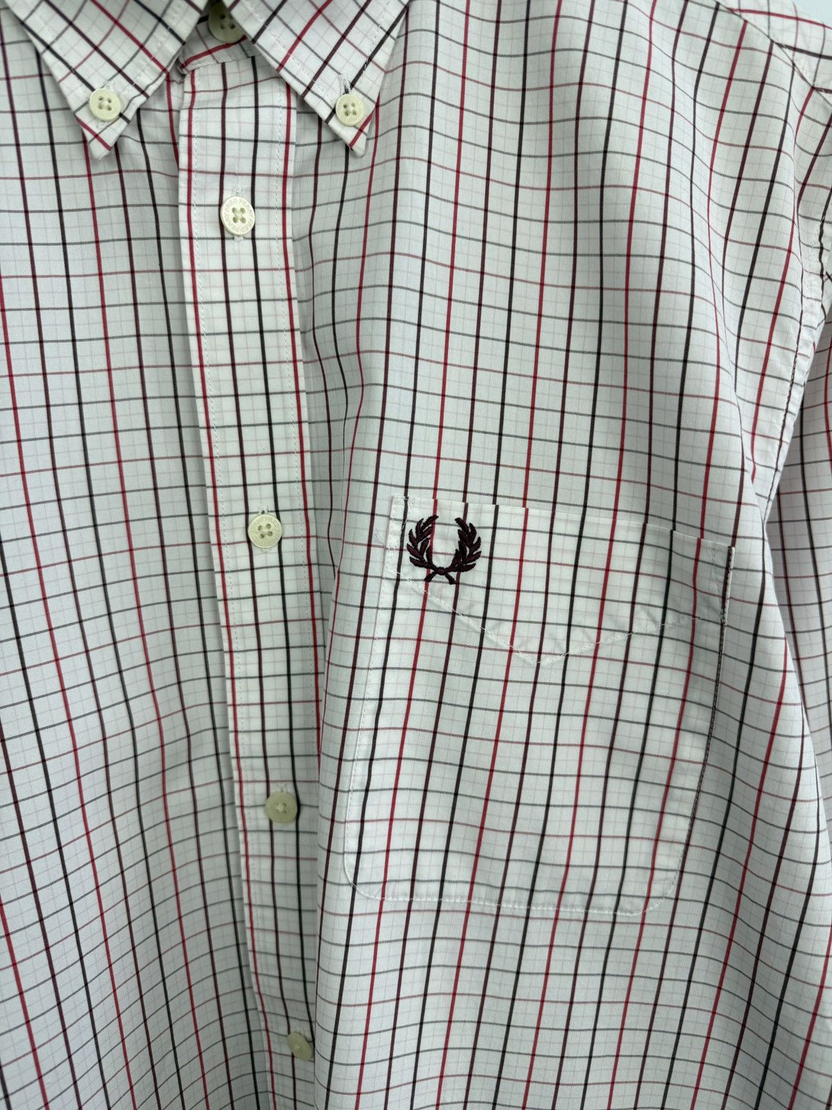 Fred Perry 🇬🇧 Fred Perry Classic Check Button Down Shirt Embroidered Log Size US M / EU 48-50 / 2 - 4 Thumbnail
