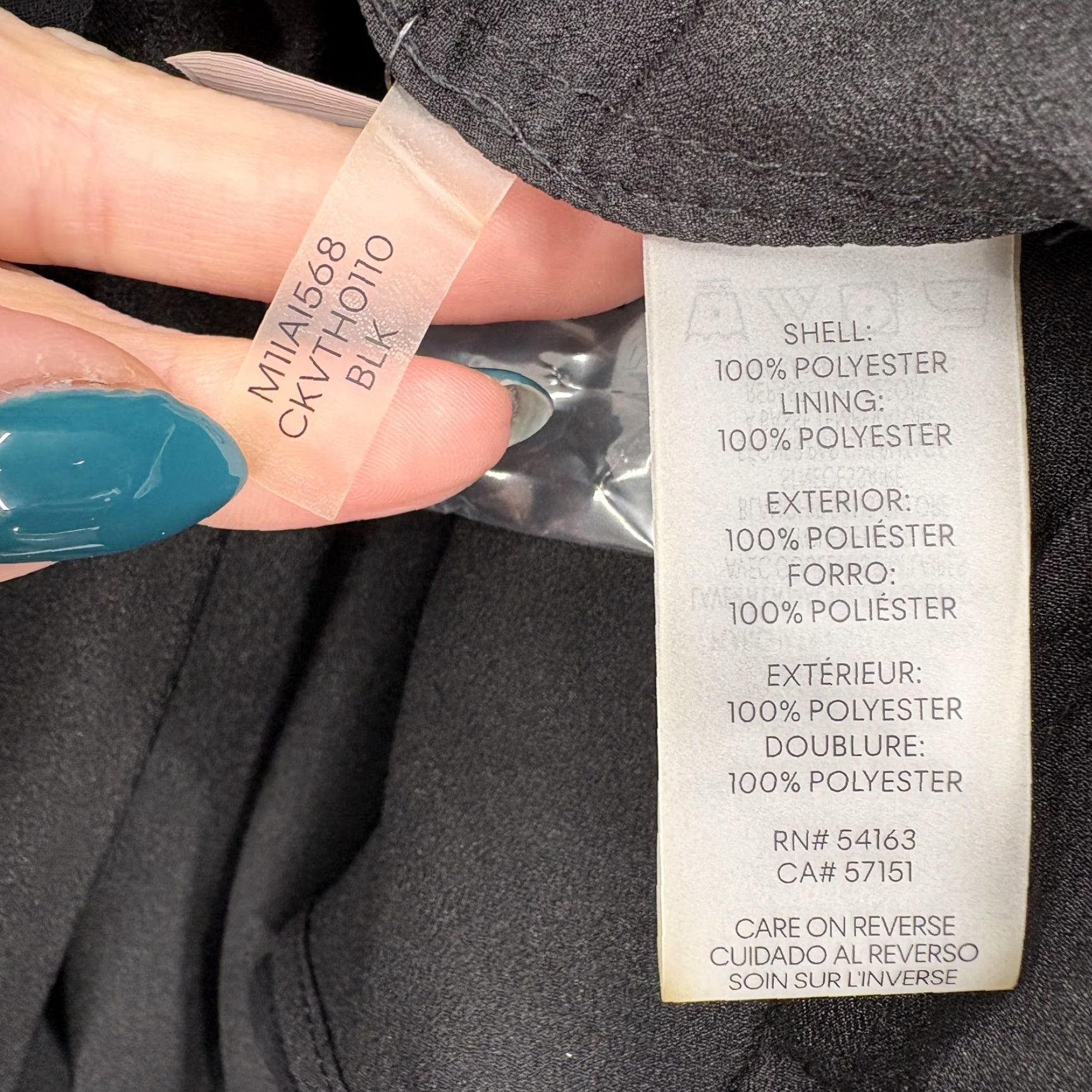 Calvin Klein Calvin Klein Blouse Womens XL Black Chiffon High Neck Ruffle Balloon Sleeve Size XL / US 12-14 / IT 48-50 - 6 Thumbnail