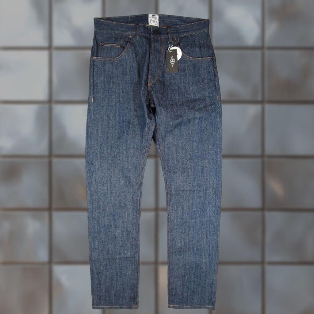Denime Ruell and Ray Jeans Men 32 Blue Denim Button Fly Regular Fit 5-Pocket USA 30W x 32L Vintage? No (Deadstock look) Size US 32 / EU 48 - 1 Thumbnail