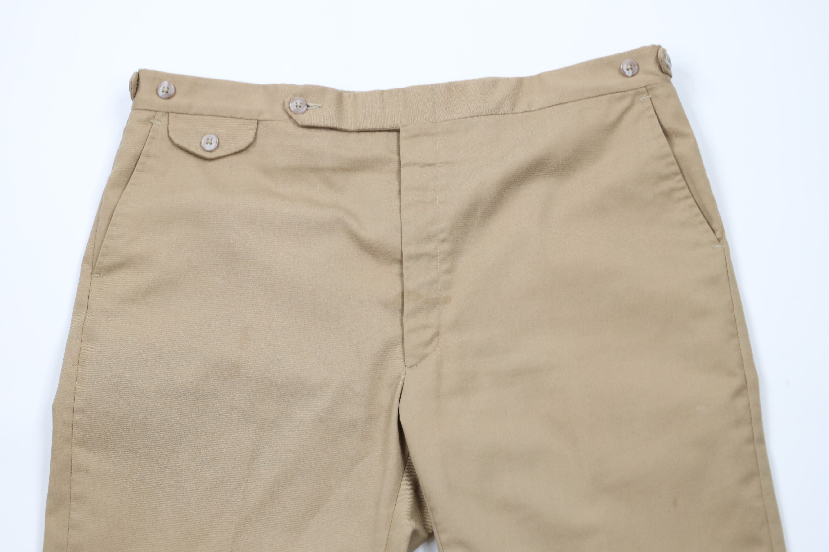 Vintage Vintage 70s Streetwear Flared Wide Leg Chino Pants Beige Size US 36 / EU 52 - 2 Thumbnail