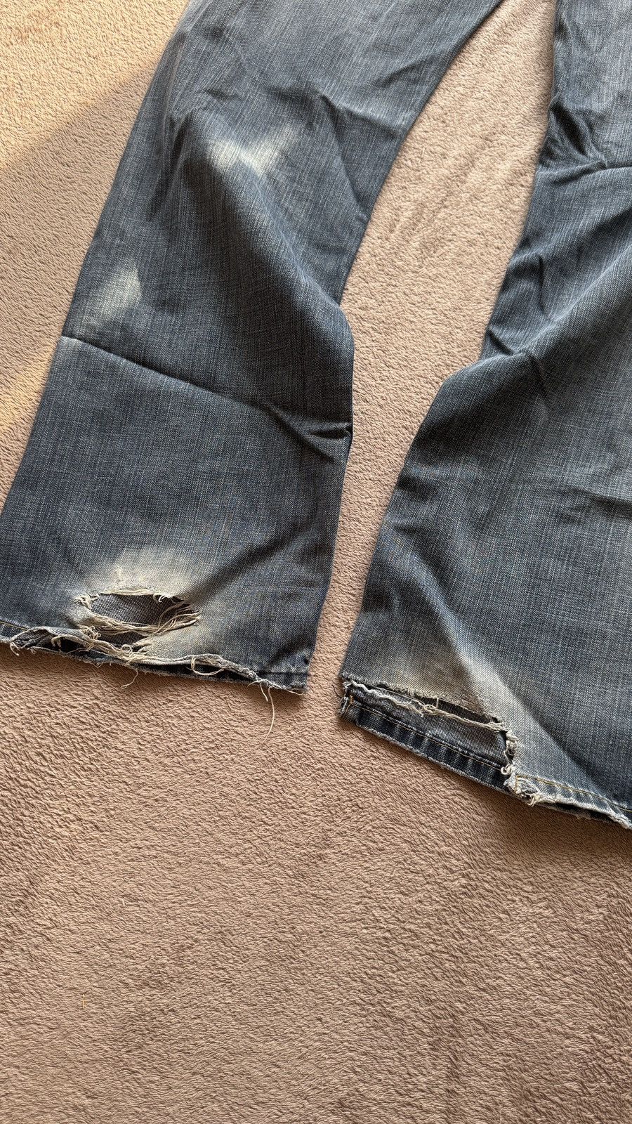 Le Grande Bleu (L.G.B.) Diesel Y2K vintage faded washed denim distressed jeans Size US 32 / EU 48 - 4 Thumbnail