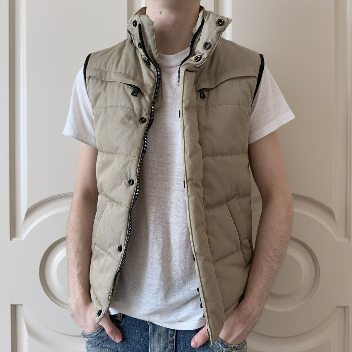 Balmain Balmain S/S 2012 Decarnin Padded Khaki Vest Size US S / EU 44-46 / 1 - 10 Thumbnail