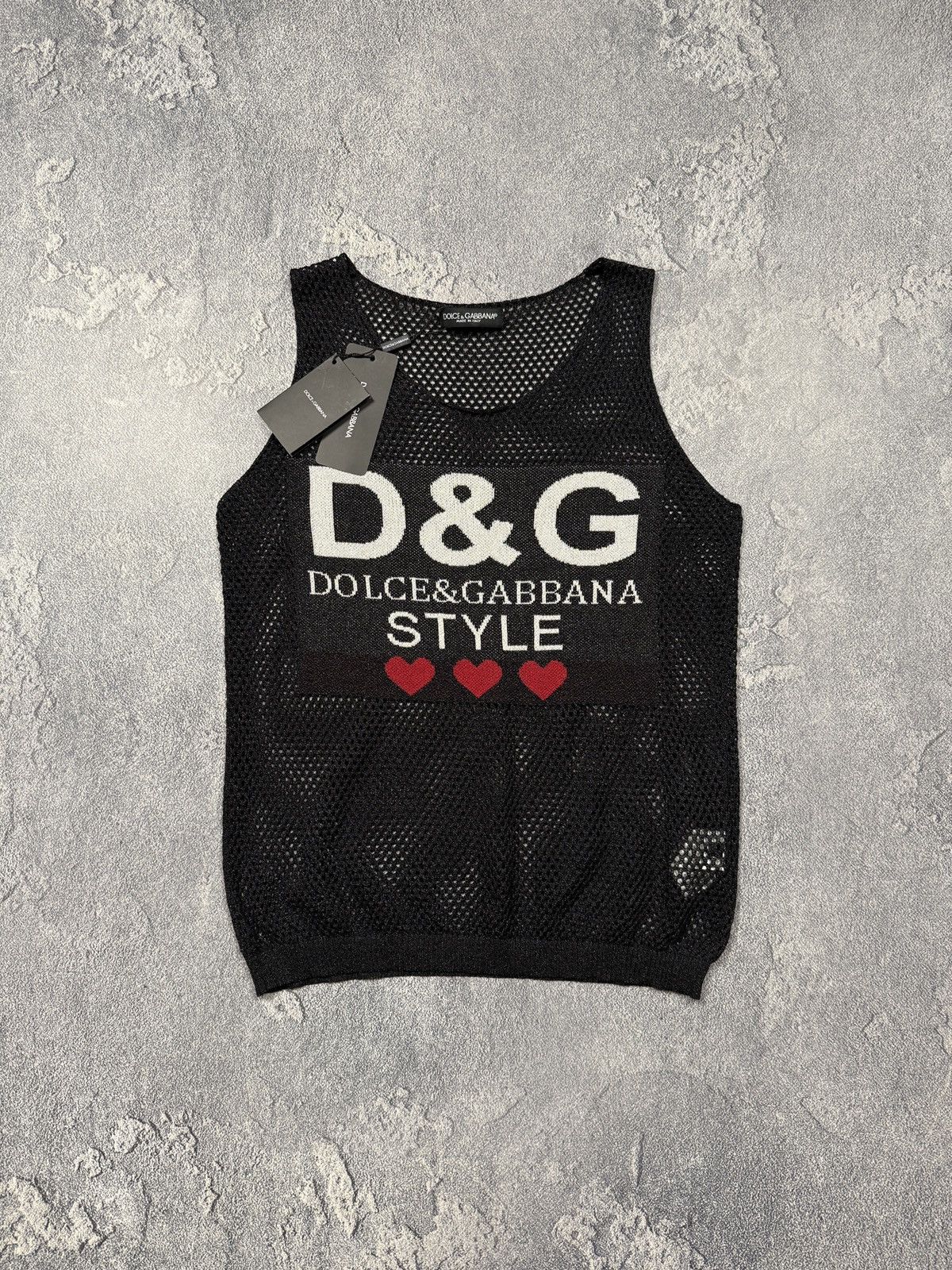 Dolce & Gabbana Dolce & Gabbana Heart Mesh Vest Sexy Clubwear Size XXS / US 00 / IT 34 - 1 Thumbnail