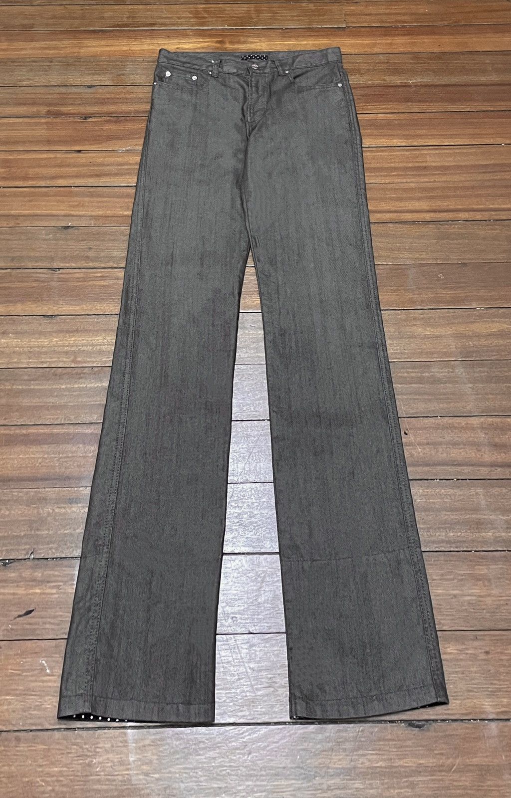 Le Grande Bleu (L.G.B.) Very Rare Vintage Brand Semantic Design Metallic Pants 2000s Size US 31 - 1 Thumbnail
