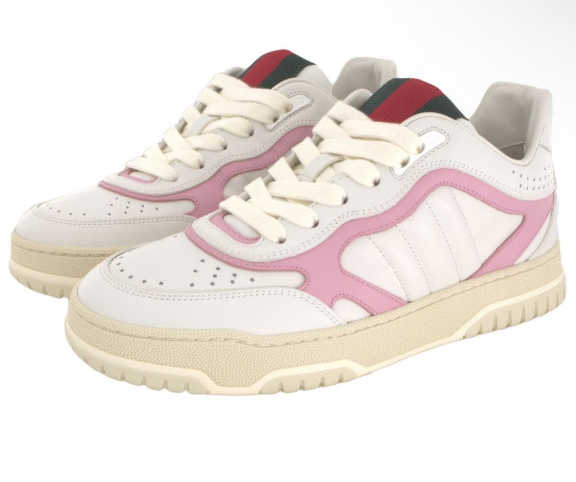 Gucci Gucci Re-Web Sneaker White Pink size 38.5 Size US 8.5 / IT 38.5 - 1 Thumbnail