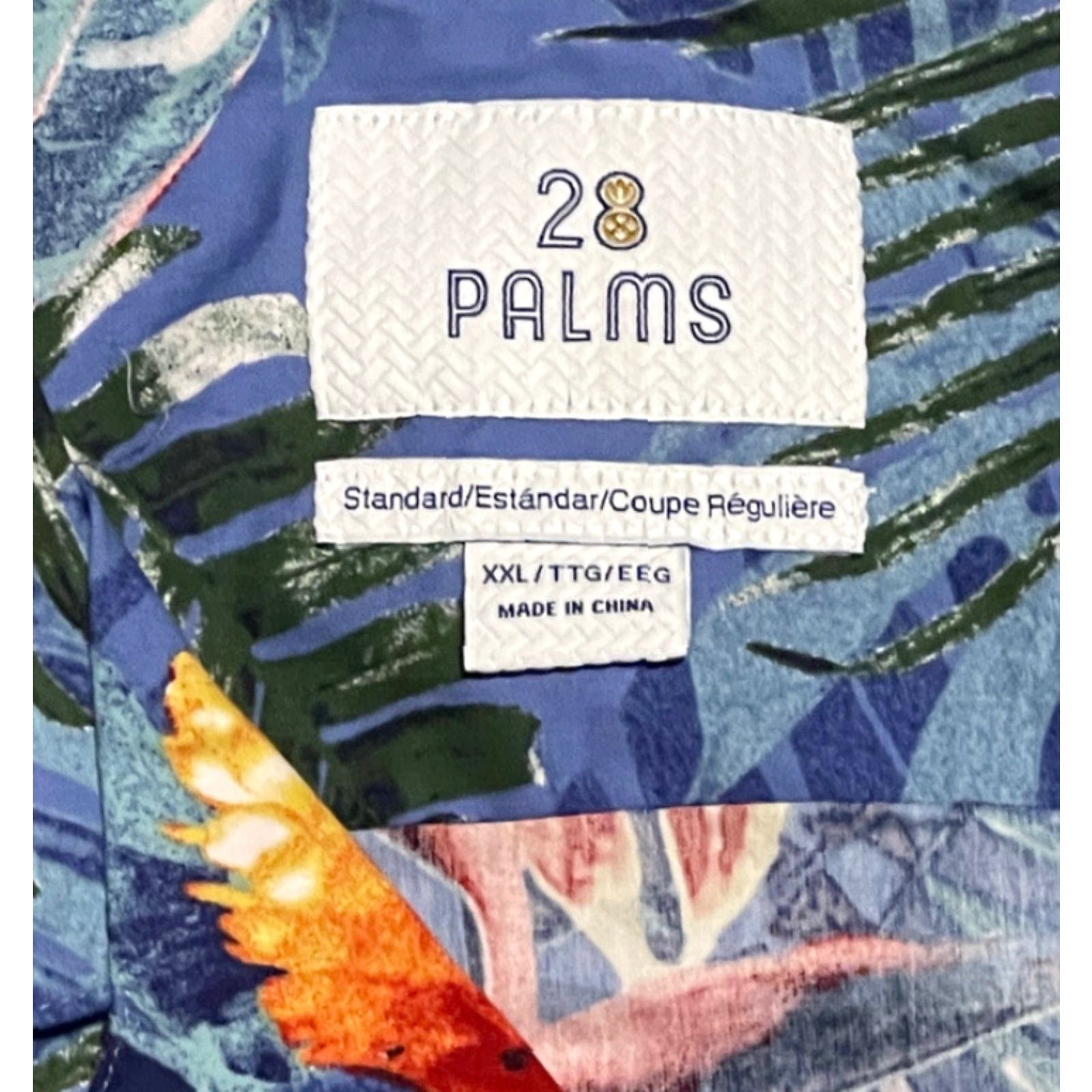 Vintage 28 Palms Button Up Shirt Mens Hawaiian Floral Short Sleeve Blue & Green Sz XXL Size US XXL / EU 58 / 5 - 5 Thumbnail