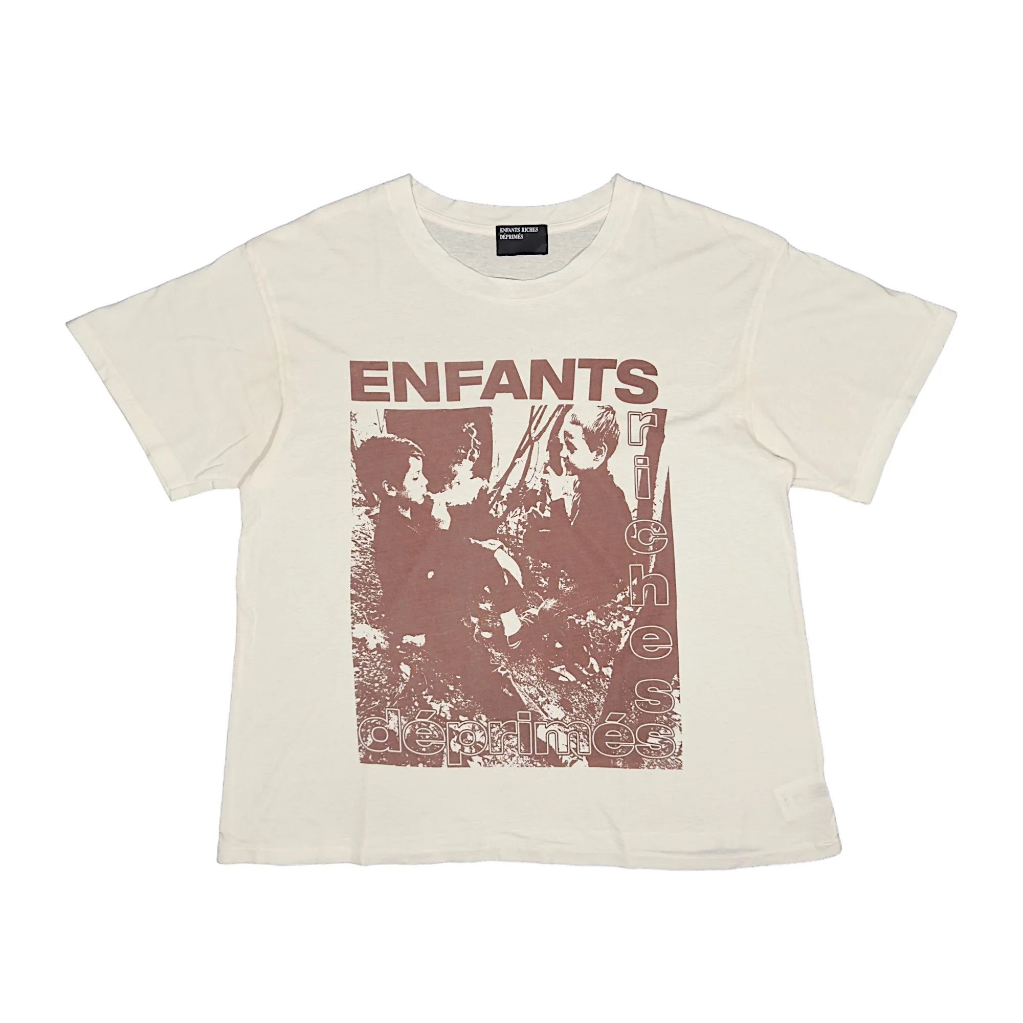 image of Enfants Riches Deprimes Enfants Kids Smoking Tee in White/Red (Size XL)