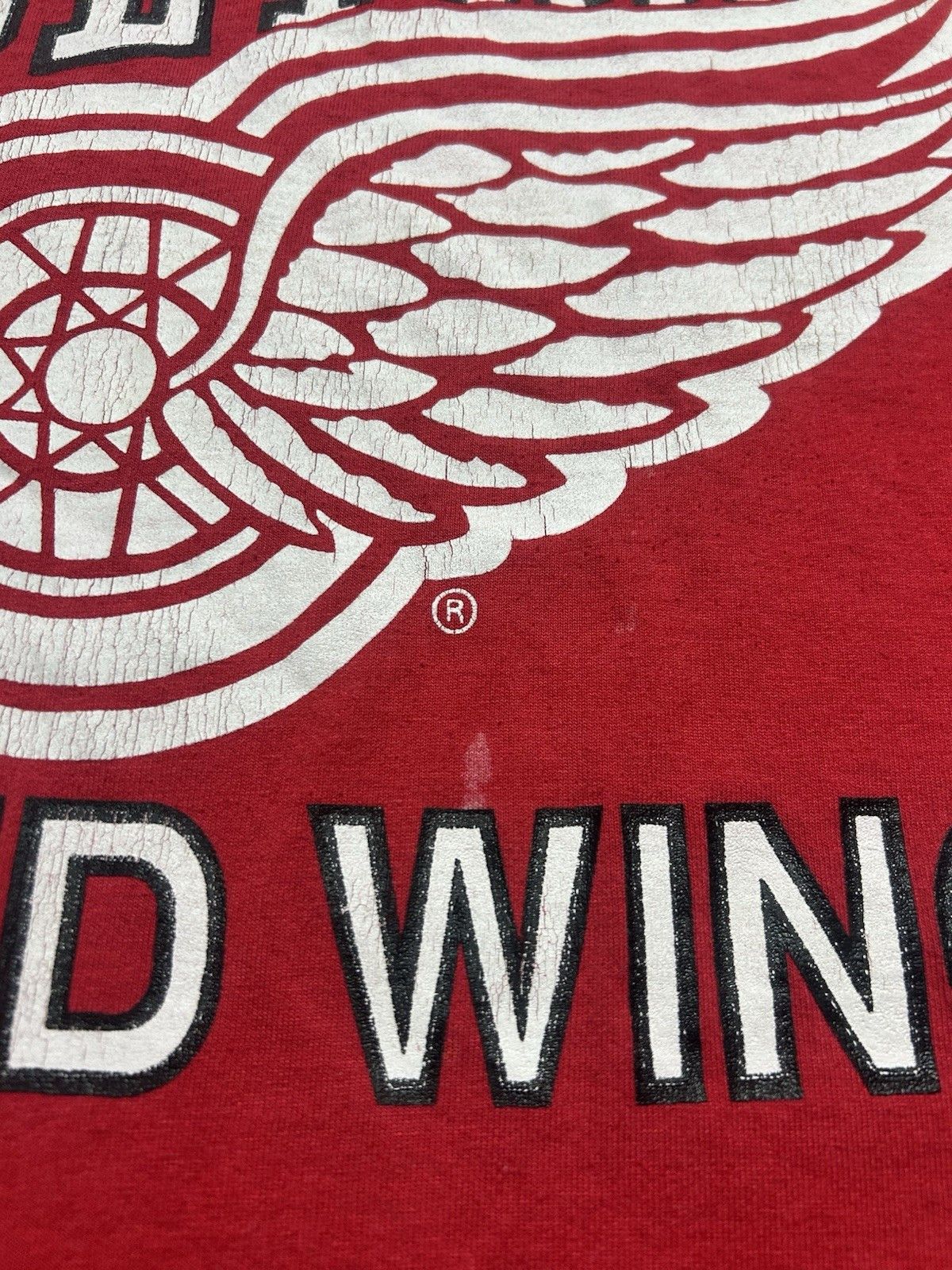 Vintage Vtg 90s t shirt Detroit red wings hockey NHL big logo XXL Size US XXL / EU 58 / 5 - 3 Thumbnail
