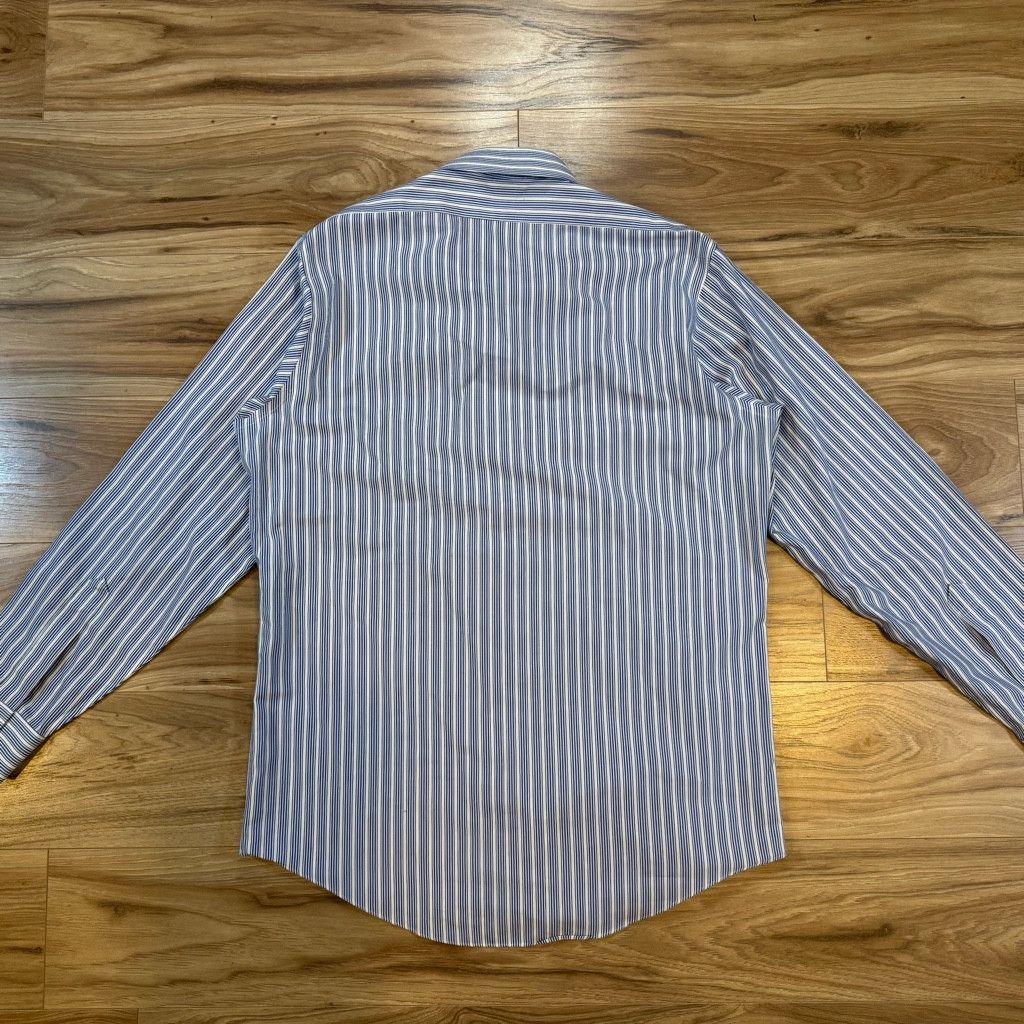 Brooks Brothers Brooks Brothers Men’s Milano Shirt 16/34 Blue Stripe Size 34S - 2 Thumbnail