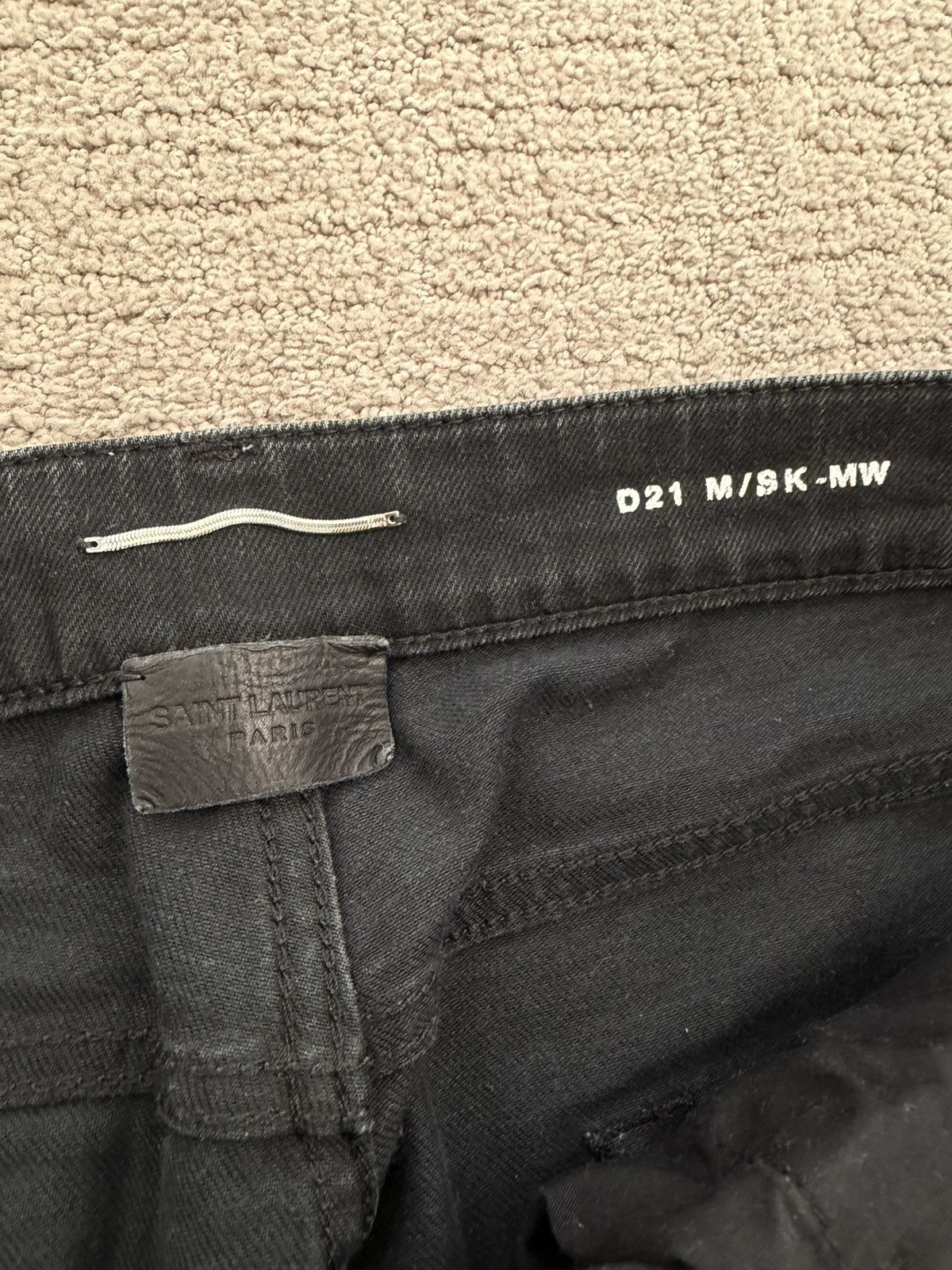 Saint Laurent Paris Slim Fit Black Denim Jeans Size US 34 / EU 50 - 4 Thumbnail