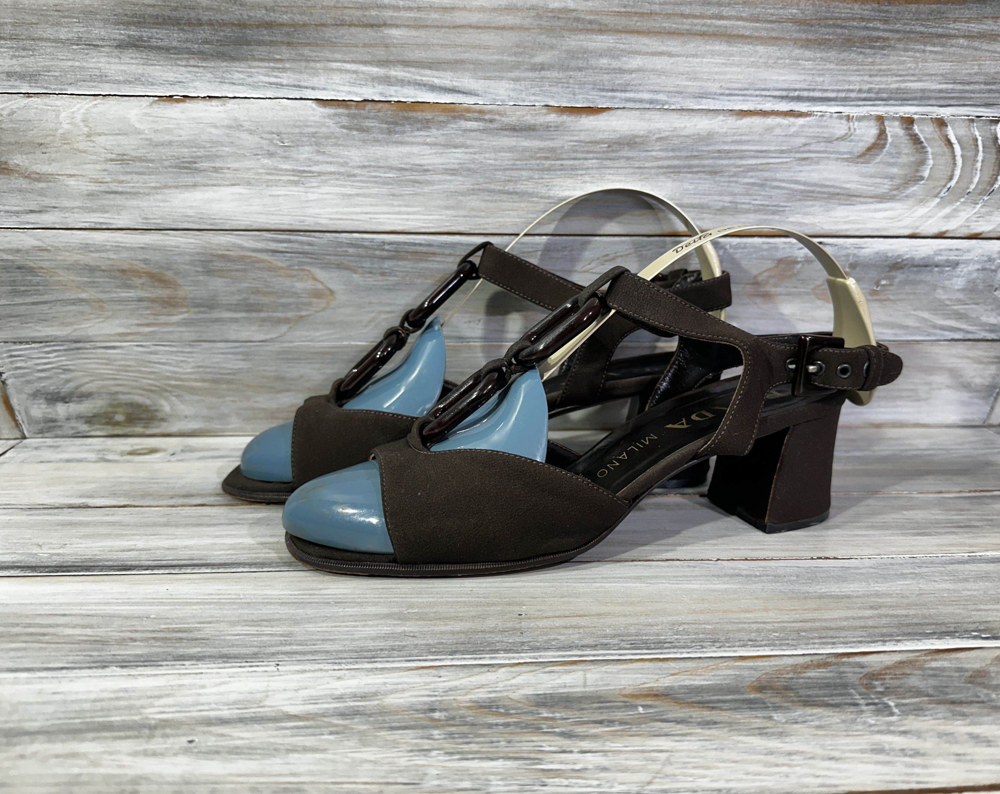 Prada PRADA Milano Made In Italy Heels Sandals Brown LuxuryBrand Size US 8.5 / IT 38.5 - 5 Thumbnail
