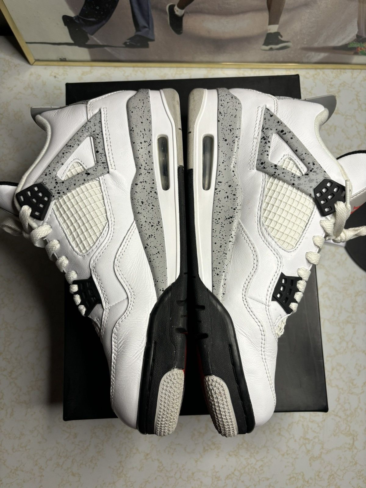 Jordan Brand Air Jordan 4 Retro OG 2016 White Cement 2016 Size US 9 / EU 42 - 3 Thumbnail