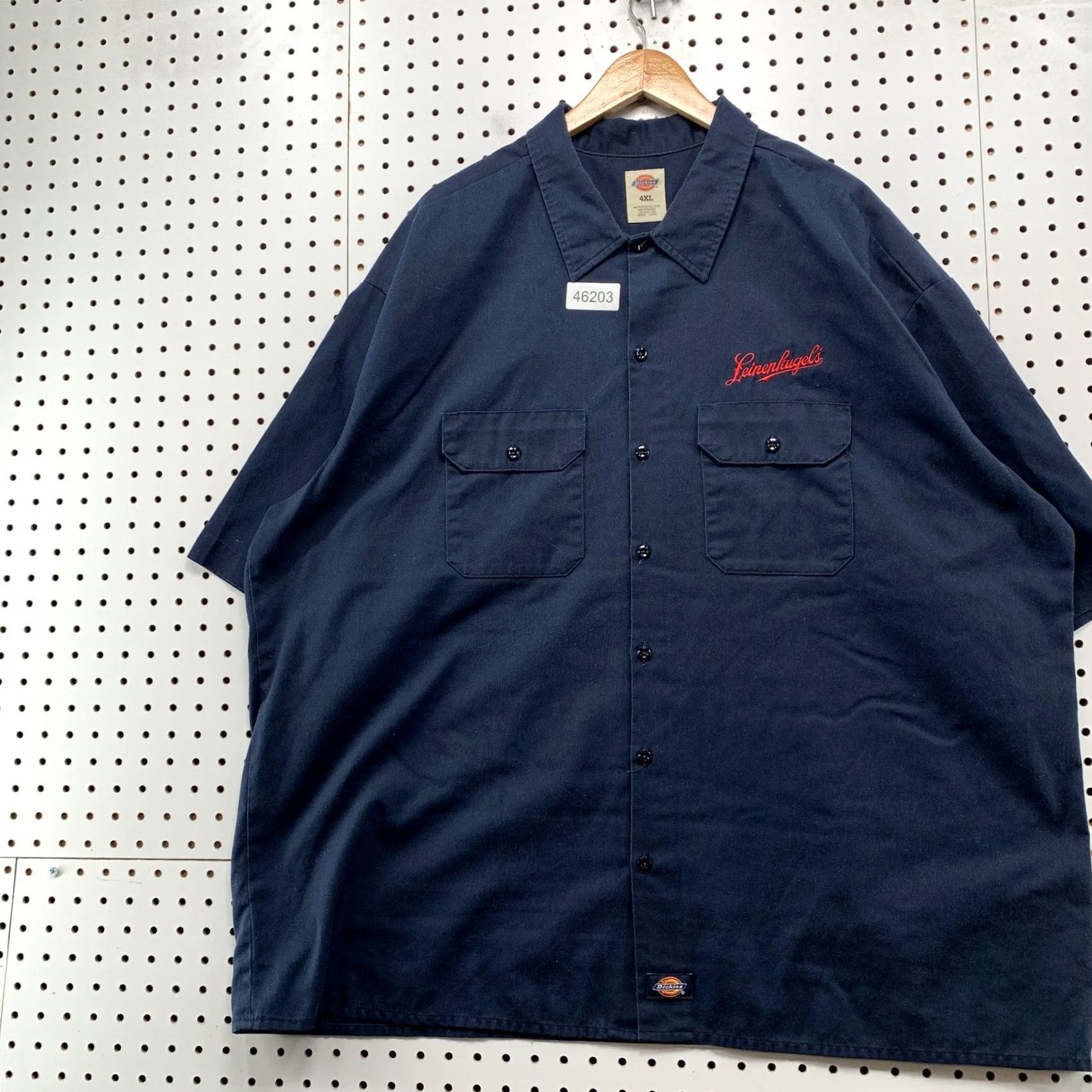Dickies Leinenkugel'S Dickies Work Button Shirt Mens 4XL Navy Blue Embroidered Beer USA Size US XXL / EU 58 / 5 - 3 Thumbnail