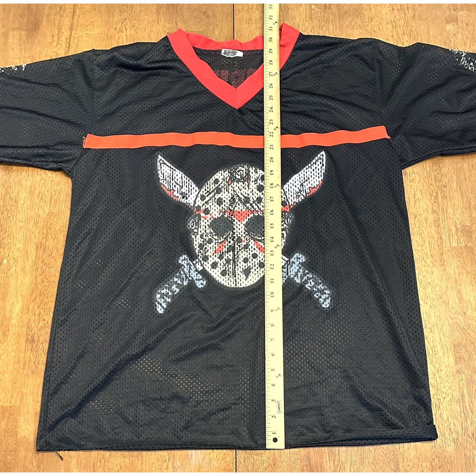 Jason Wu Jason Voorhees Hockey Jersey XL Black/Red T-Shirt Halloween Mens Size US XL / EU 56 / 4 - 6 Thumbnail