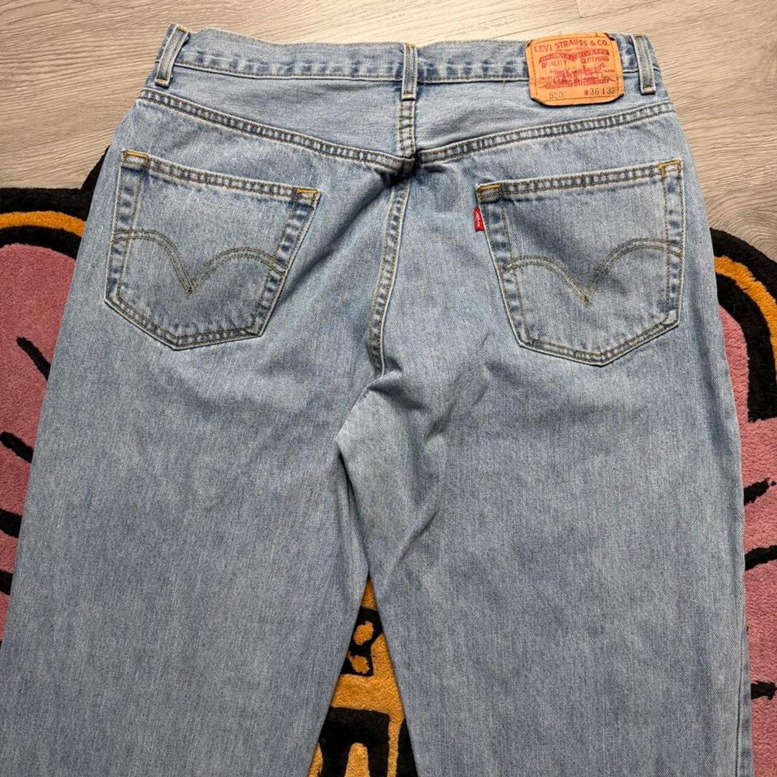 Levi's × Vintage Vintage Y2K Levi’s Strauss 550 Relaxed Fit Denim Jeans 36x32 Size US 36 / EU 52 - 8 Thumbnail