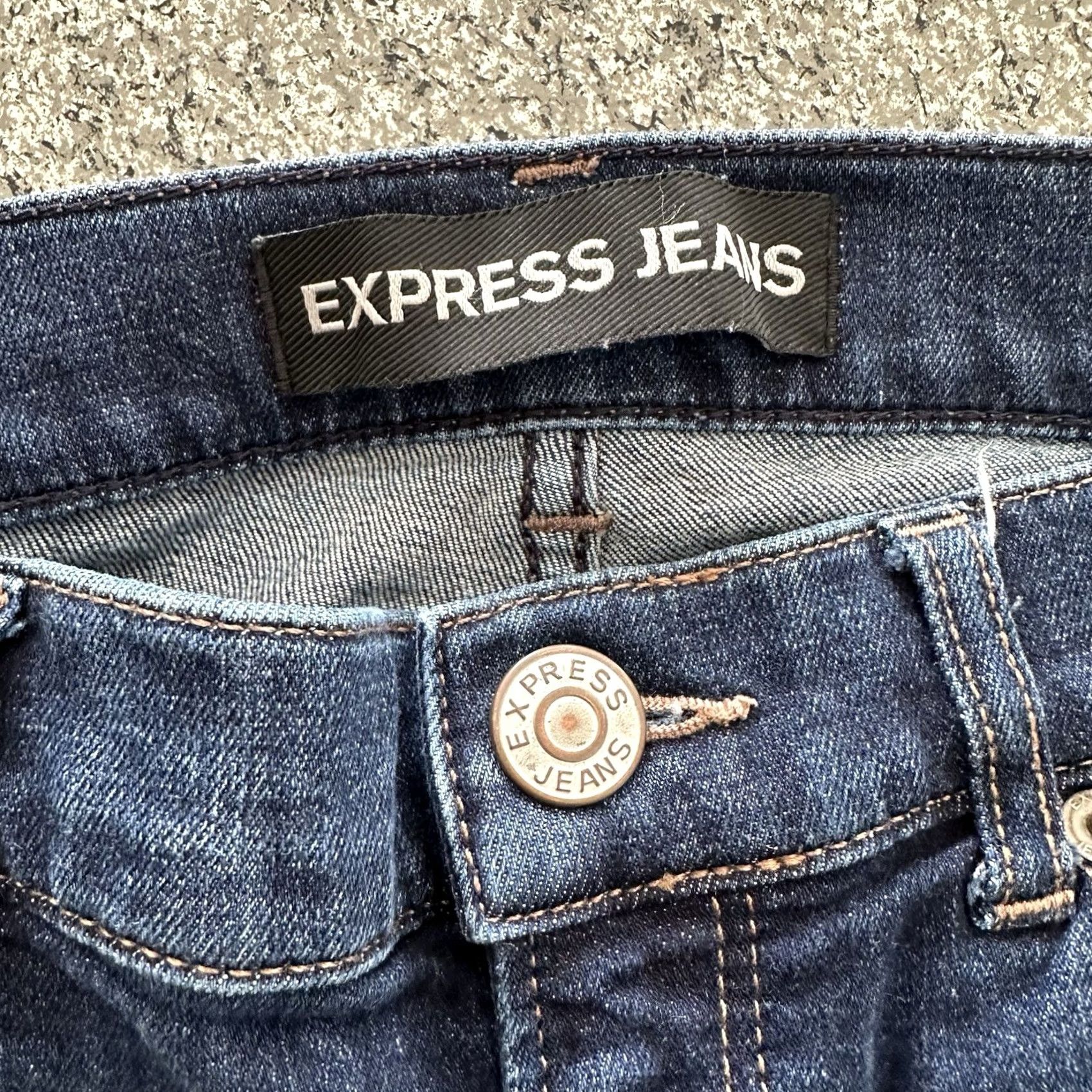 Express Express Jeans Womens 2 Blue 27x26 Bell Crop High Rise Wash Stretch Size 27" / US 4 / IT 40 - 5 Thumbnail