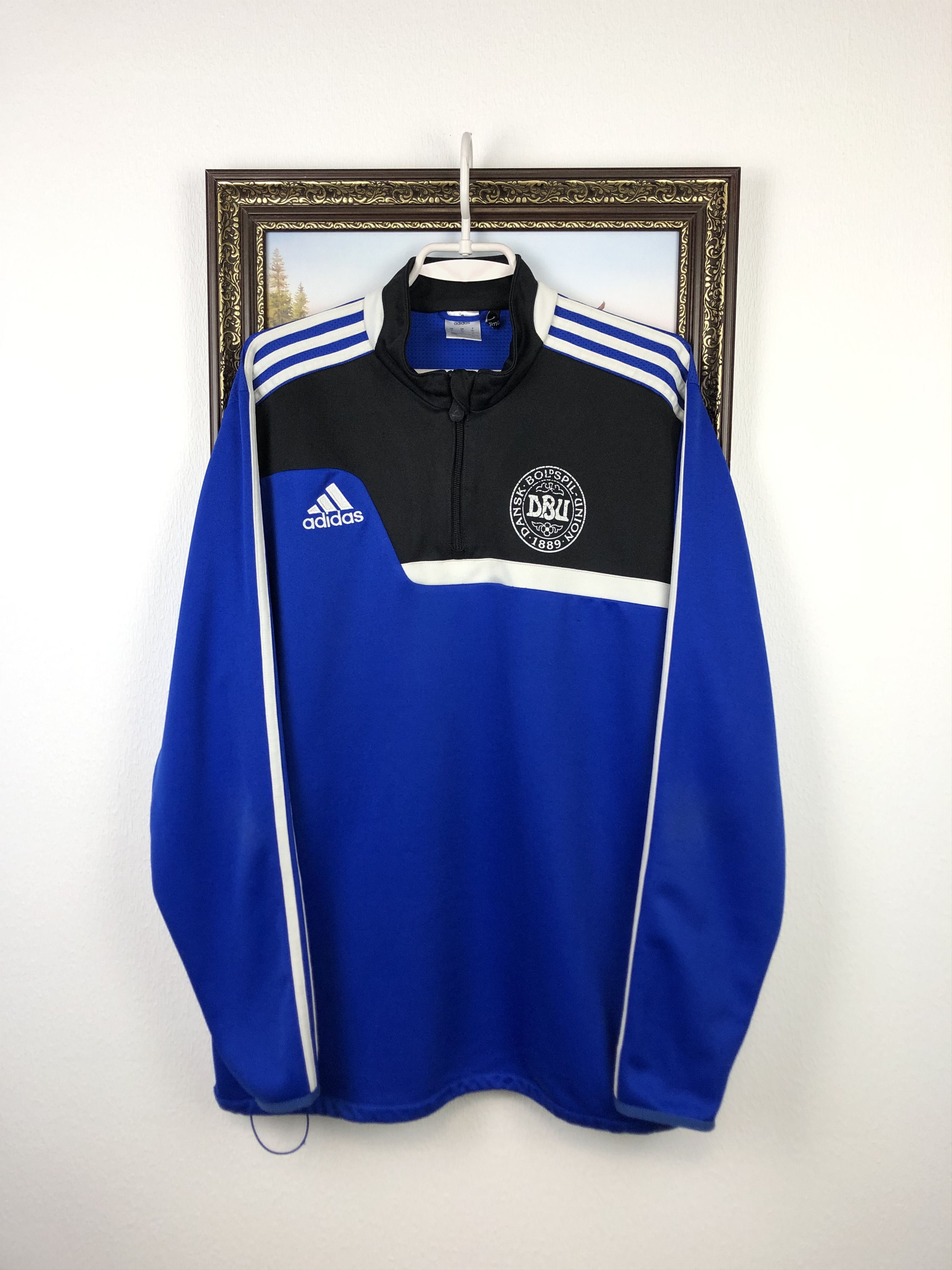 Adidas Vintage Adidas Denmark Football Sweatshirt Soccer Track Top Size US XL / EU 56 / 4 - 1 Thumbnail