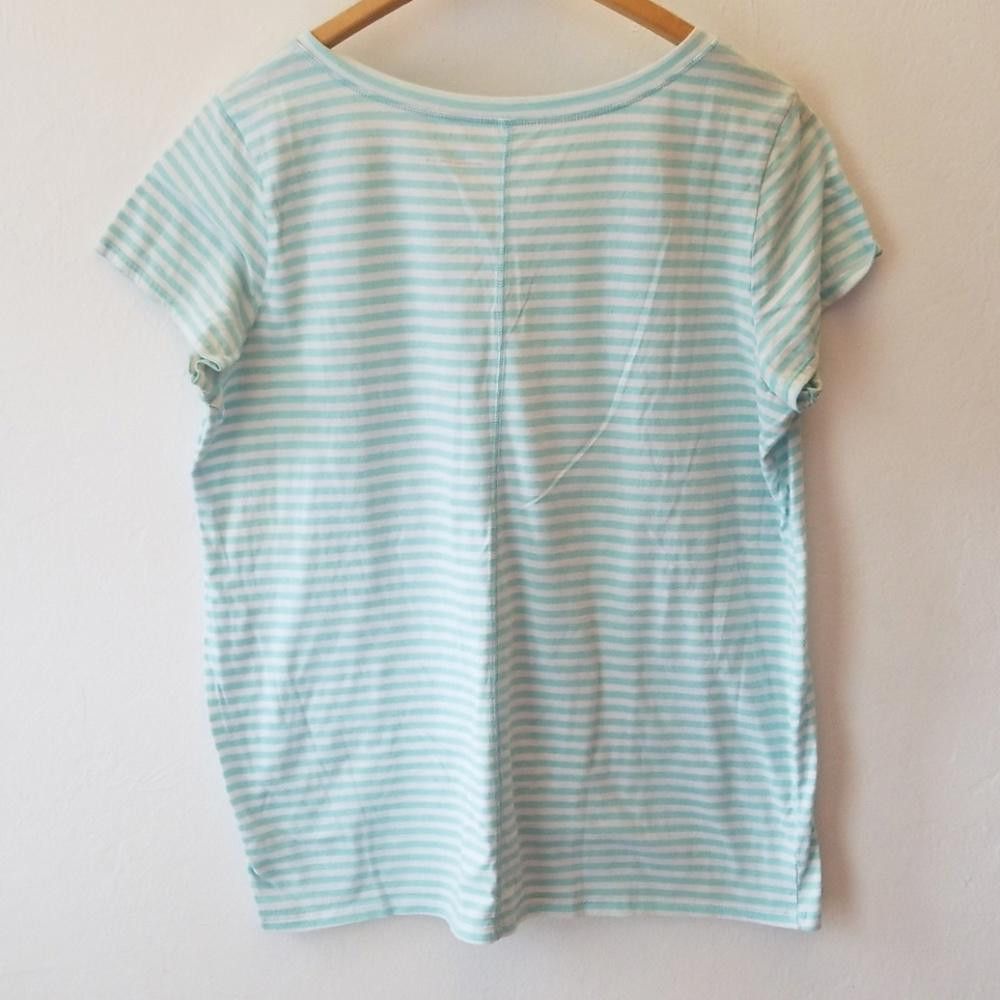 Designer Striped V-Neck Pocket Tee, XL Size XL / US 12-14 / IT 48-50 - 3 Thumbnail