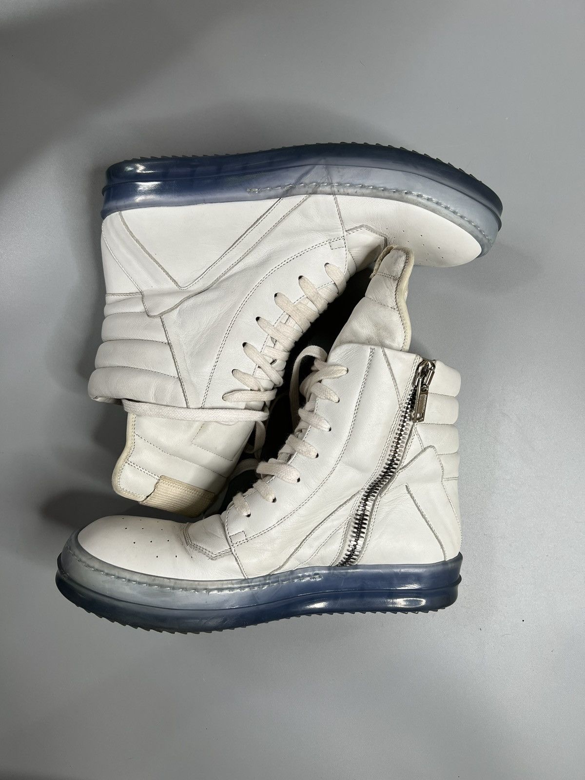Rick Owens Rick Owens S/S 20 Ice Blue Clear Sole Geobasket | Grailed