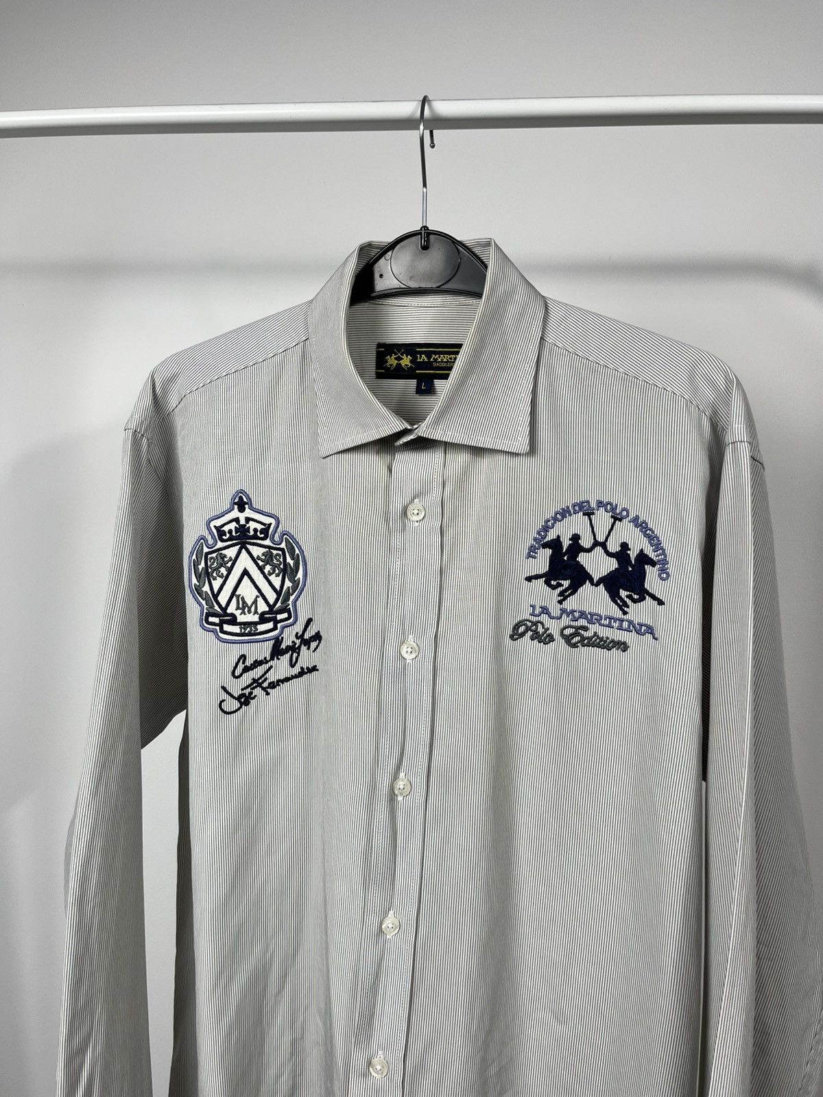 La Martina La Martina Polo Club Shirt Embroidered Striped Button Down L Size US L / EU 52-54 / 3 - 2 Thumbnail