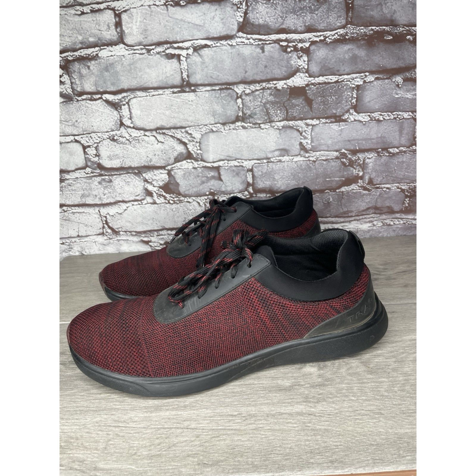 Allegri Alegria Traq Burgundy Black Fabric Lace Up Athletic Casual S Size US 11.5 / EU 44-45 - 18 Thumbnail