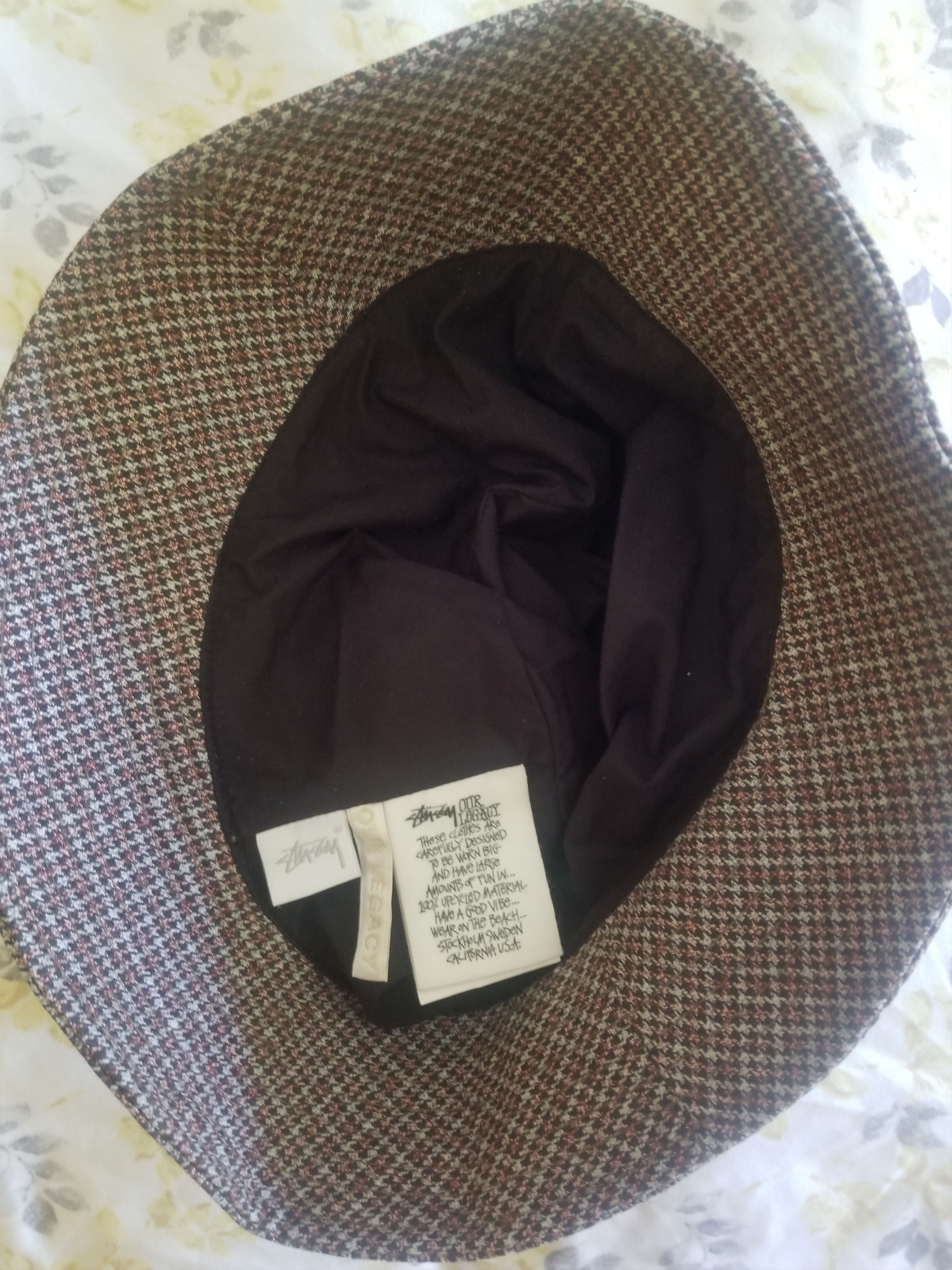 Our Legacy × Stussy Houndstooth Bucket Hat Size ONE SIZE - 6 Thumbnail