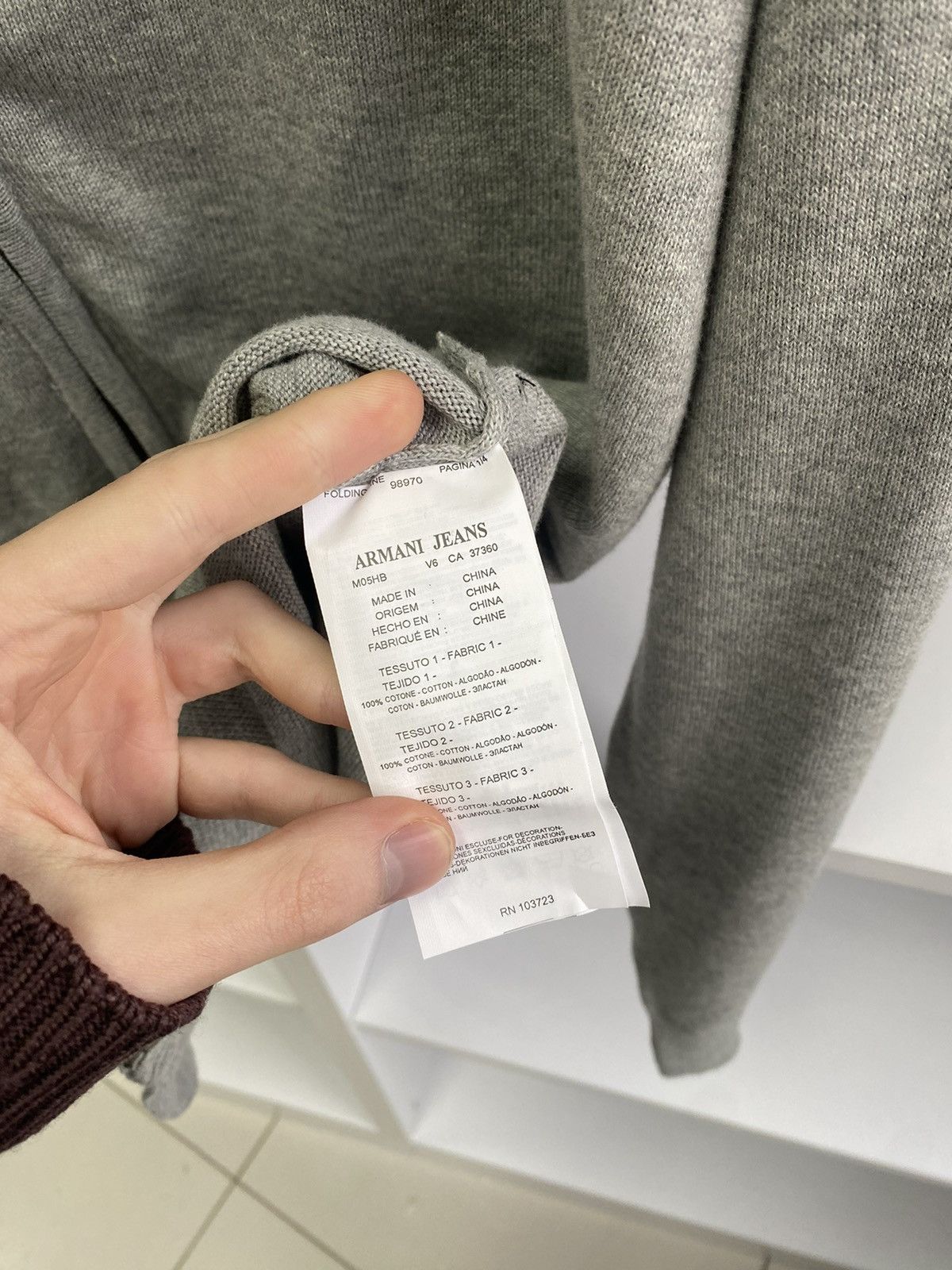 Armani × Vintage Vintage Armani Jeans Luxury Streetwear Zip Sweatshirt Size US XL / EU 56 / 4 - 10 Thumbnail