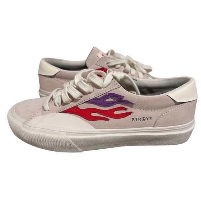 STRAYE Straye Logan Flame Cream Rainbow Sneaker Skate Shoe Unisex Size US 8 / EU 41 - 3 Thumbnail