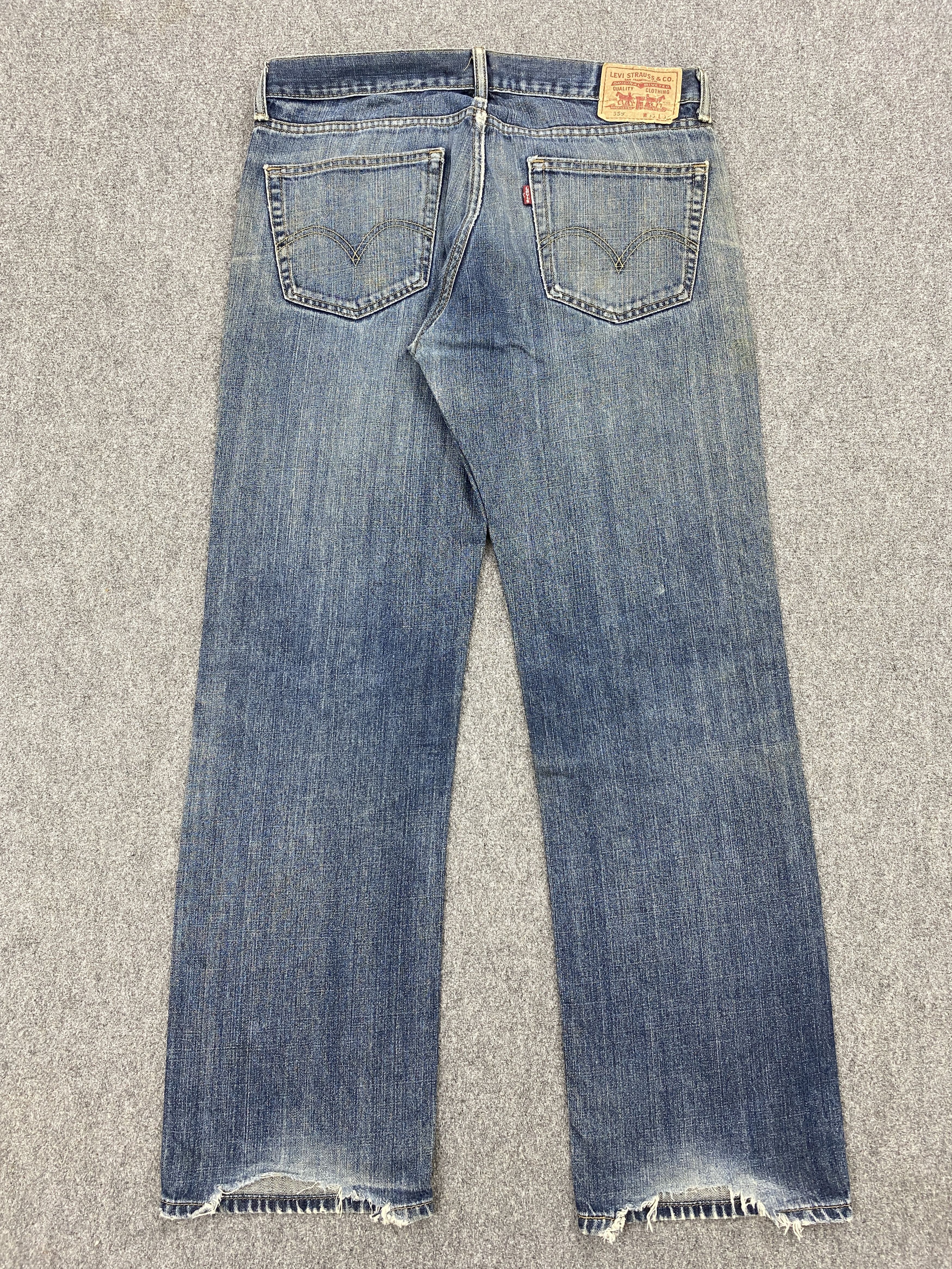 Levi's × Vintage Vintage Distressed Levis 559 Faded Blue Jeans Size US 35 - 4 Thumbnail