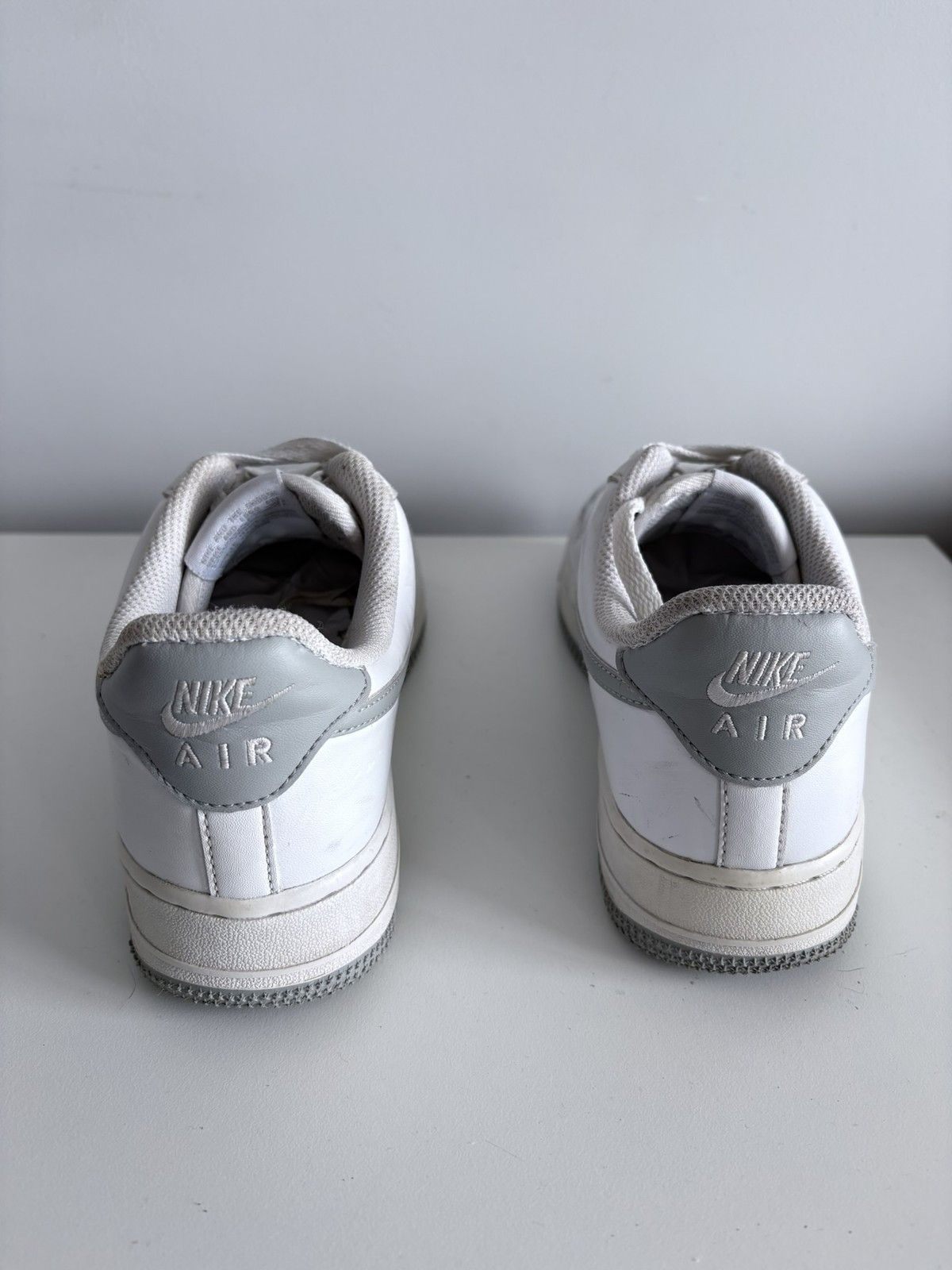 Nike Nike Air Force 1 Low white grey leather women's size 38.5 Size US 8.5 / IT 38.5 - 5 Thumbnail