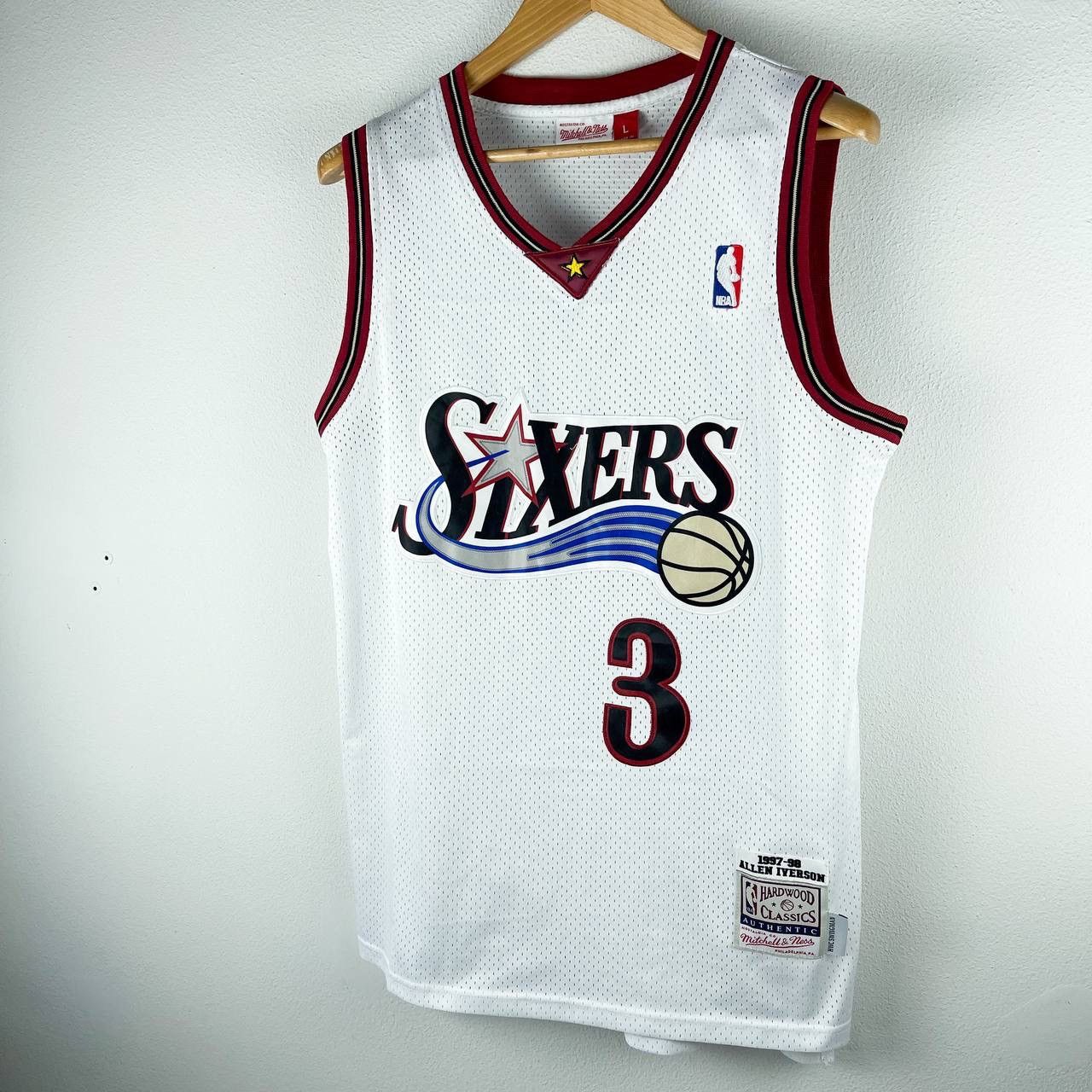 NBA Sixers Iverson Philadelphia Vintage 00s Player Jersey L Size US L / EU 52-54 / 3 - 2 Thumbnail
