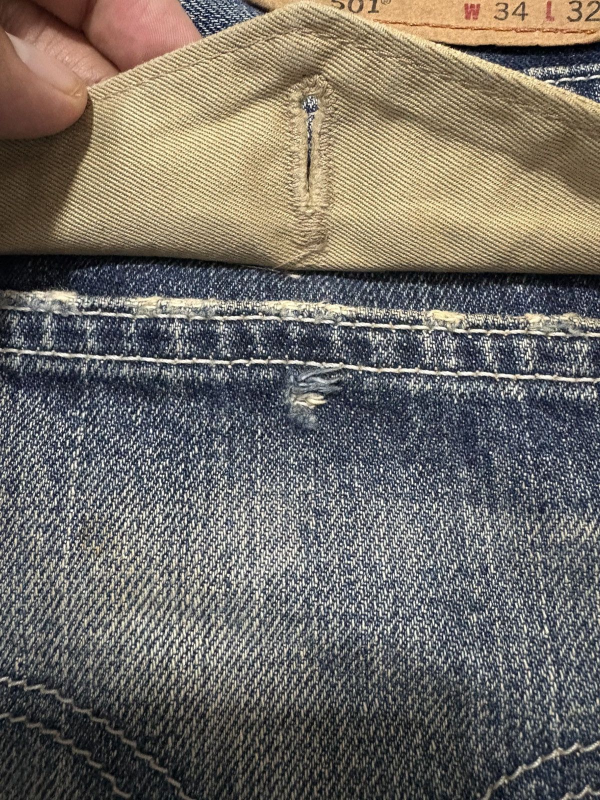Levi's Levi's 501 Heavily Distressed Jeans Denim Size US 35 - 19 Thumbnail