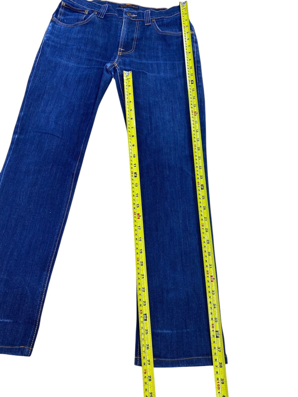 Nudie Jeans Nudie Jeans Dark Blue Wash Style Straight Leg Jeans Size US 28 / EU 44 - 8 Thumbnail