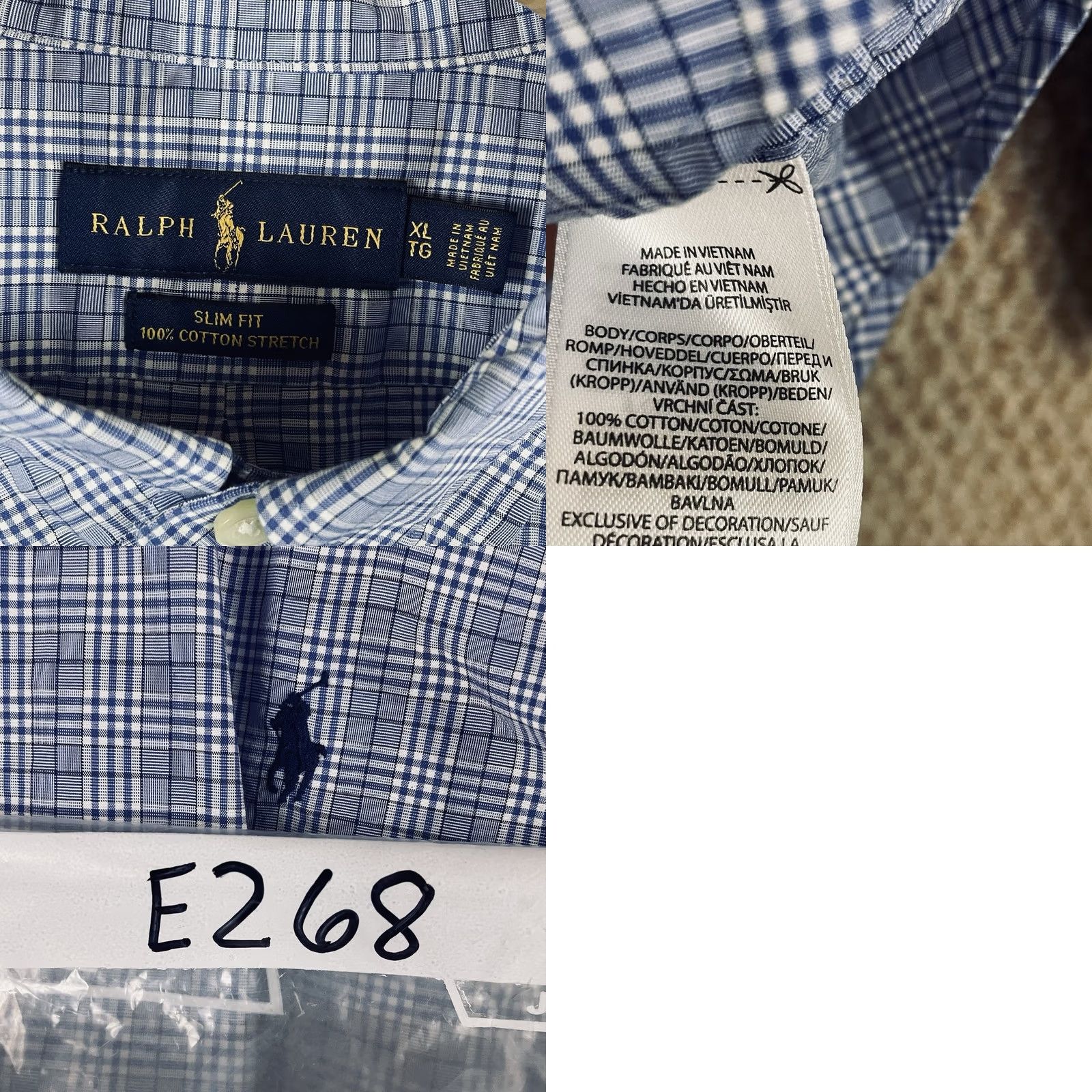 Polo Ralph Lauren Polo Ralph Lauren Shirt Slim Fit XL Blue Plaid Button-Up Men's Size US XL / EU 56 / 4 - 8 Thumbnail