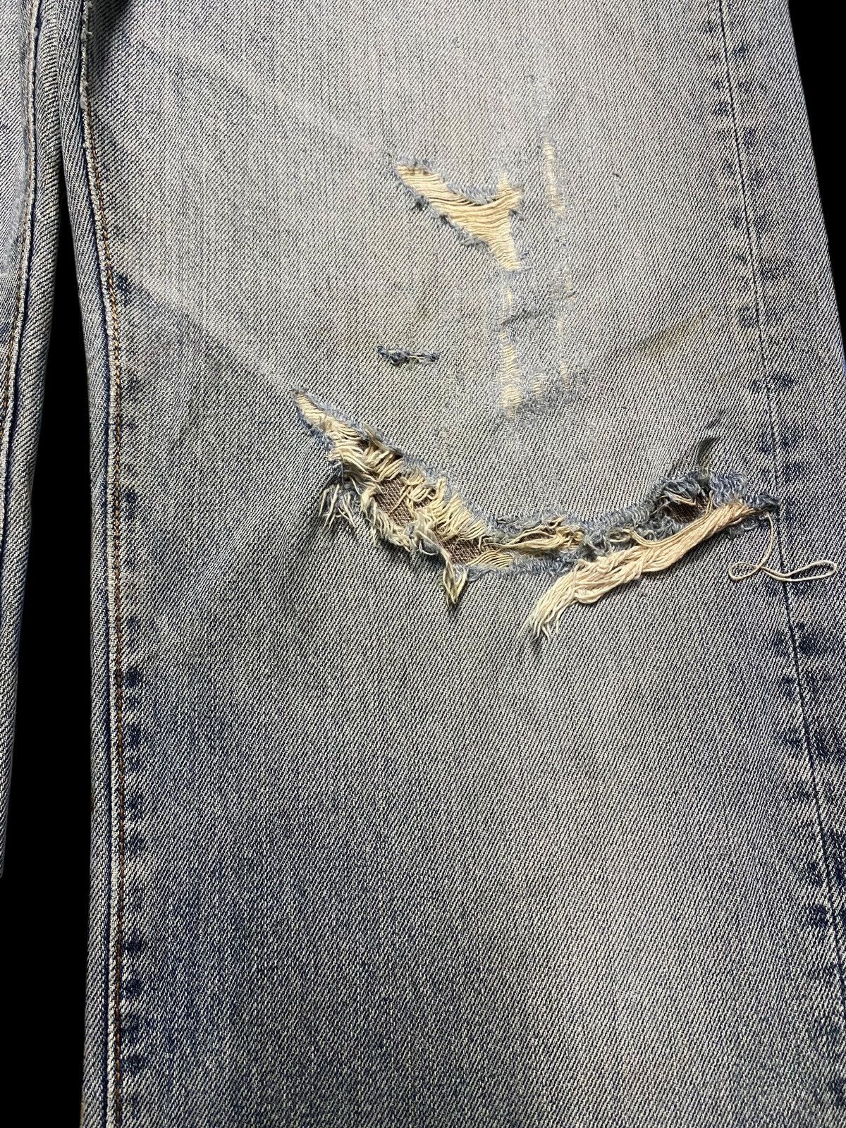 Japanese Brand Vintage Japanese Brands Grey & Blue Distressed Enough Baggy Size US 32 / EU 48 - 10 Thumbnail